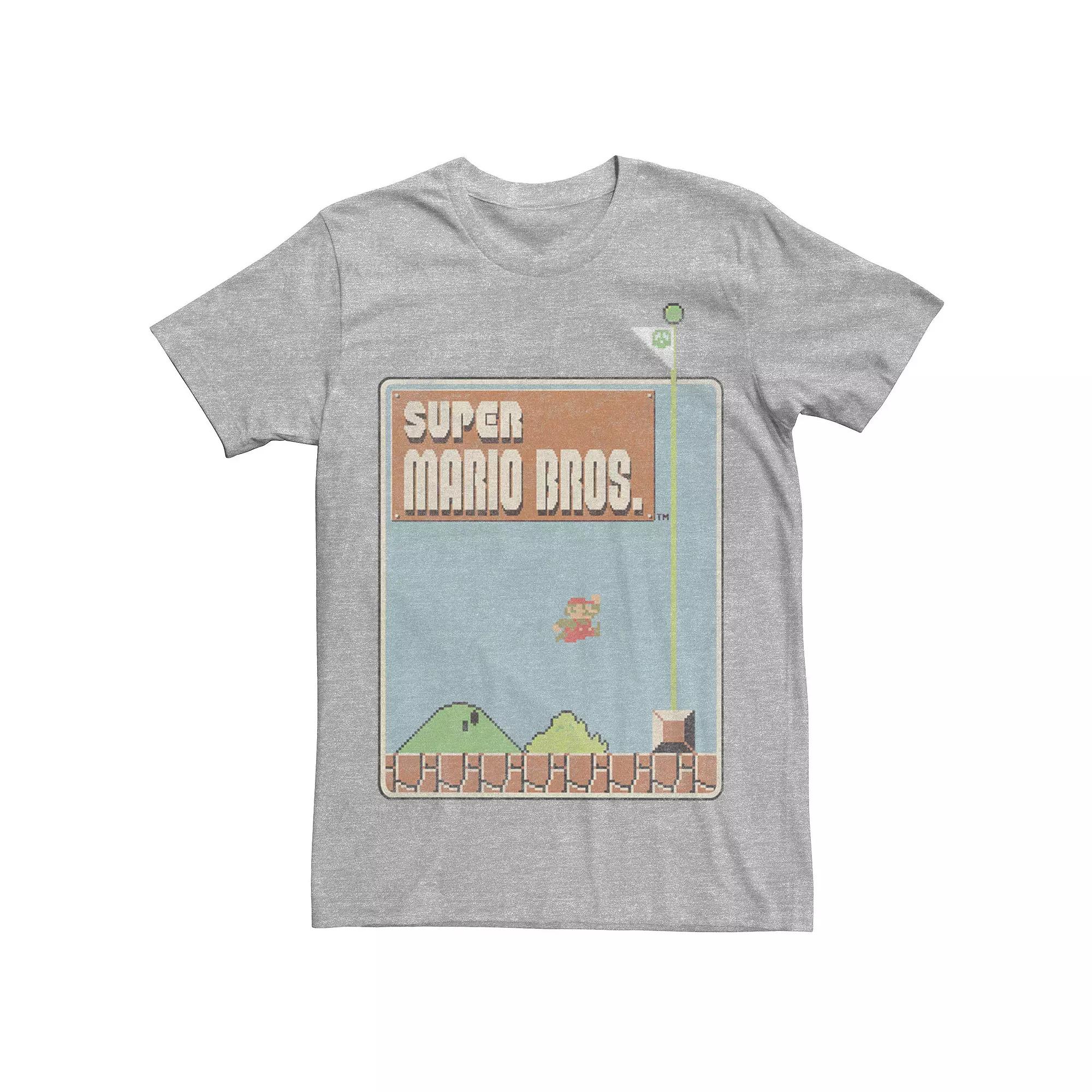 Men's Nintendo Super Mario Bros. Game Screen Shot Tee,  Product Image