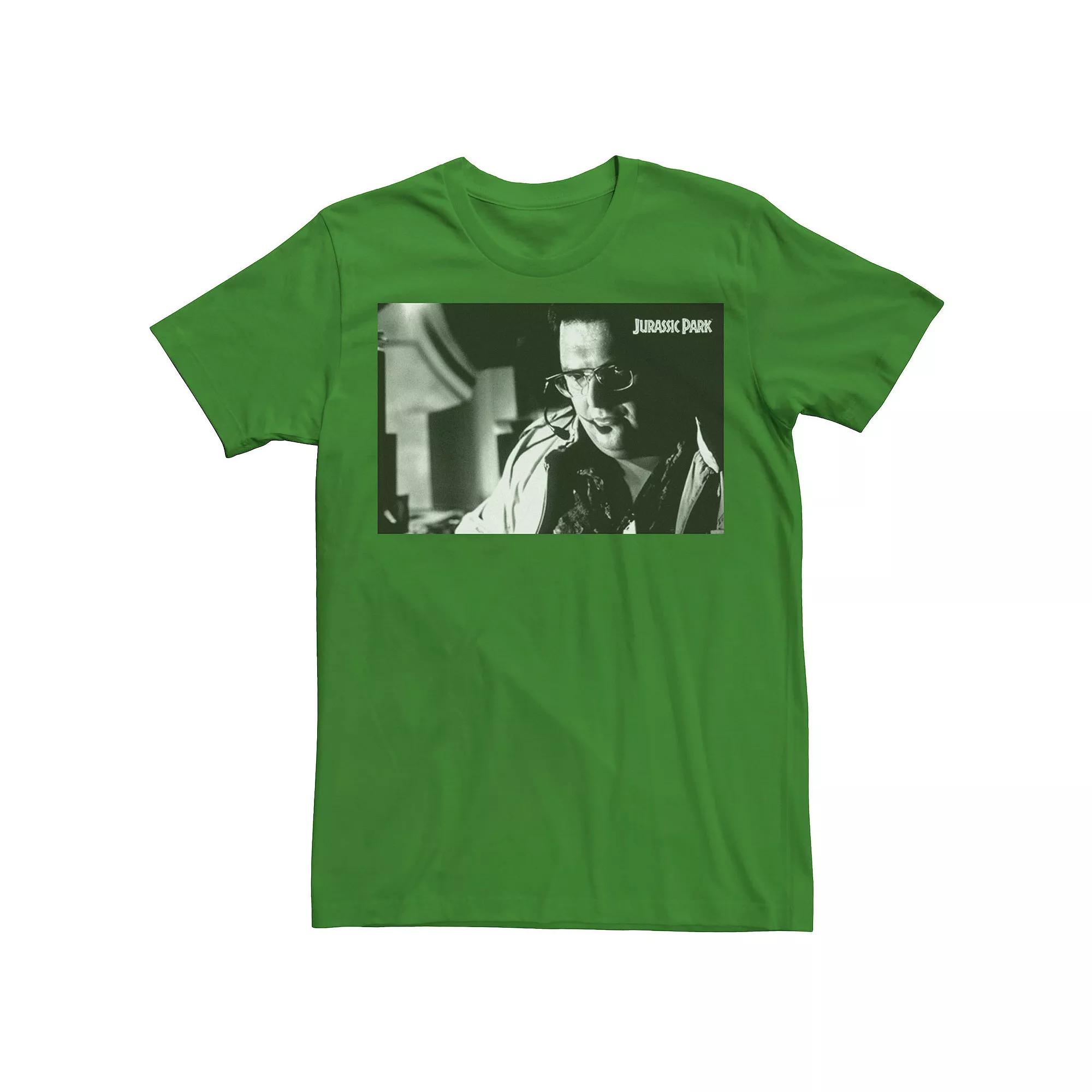 Men's Jurassic Park Dennis Nedry Computer Work Graphic Tee,  Product Image