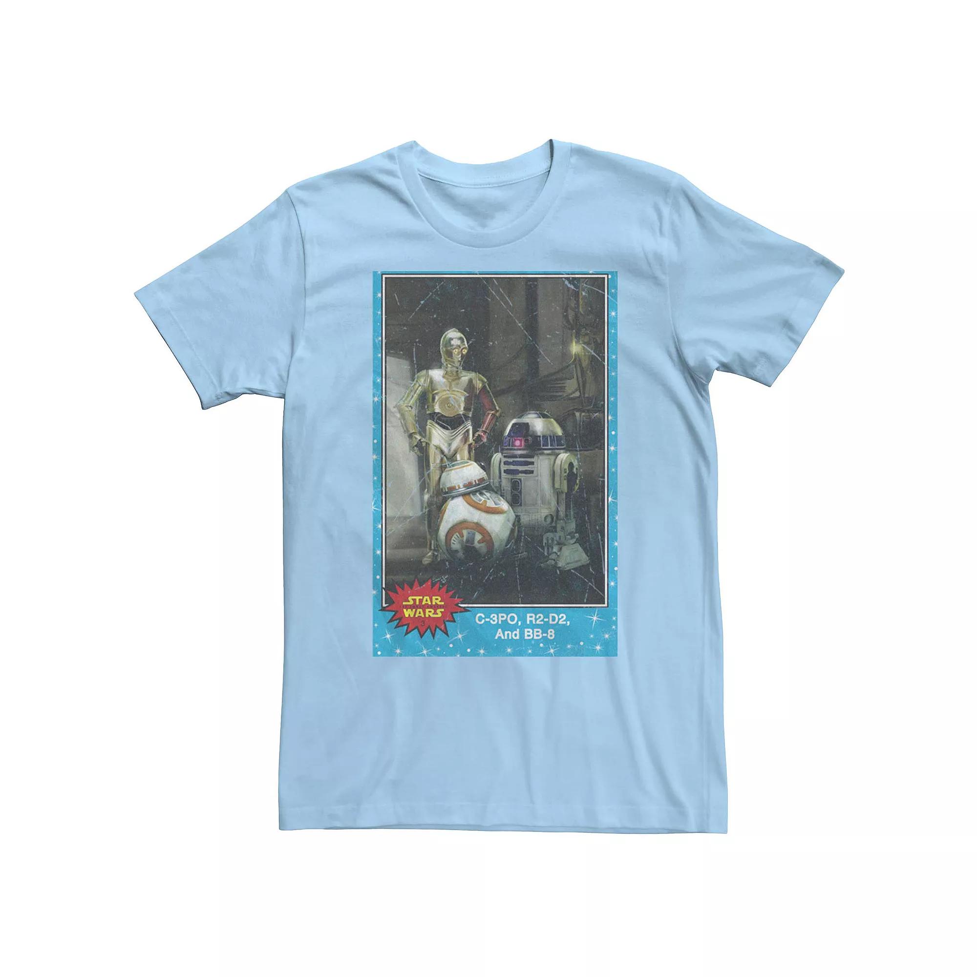 Men's Star Wars Vintage Droid Trading Card Poster Tee,  Product Image