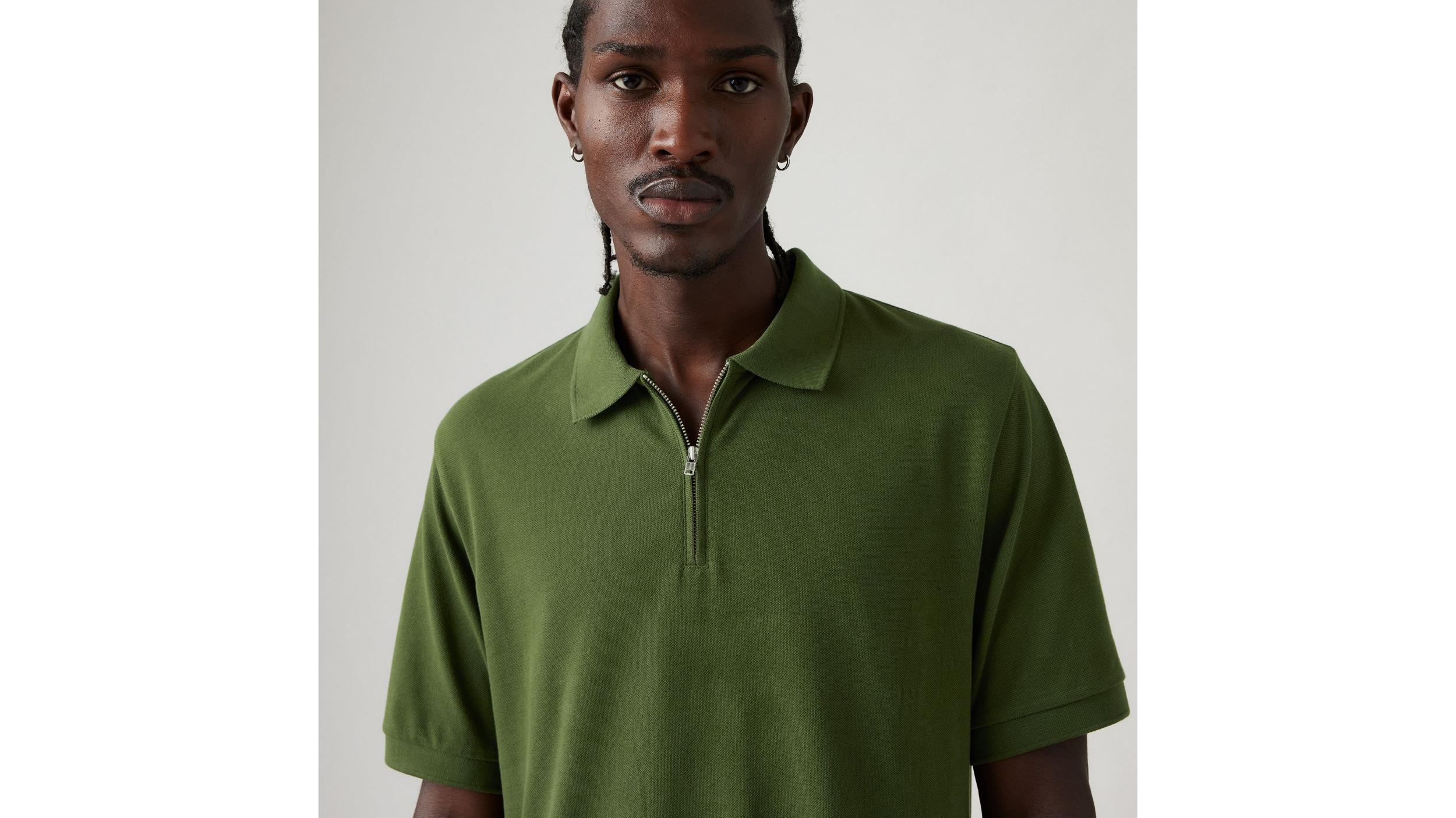 Zip Polo Shirt Product Image