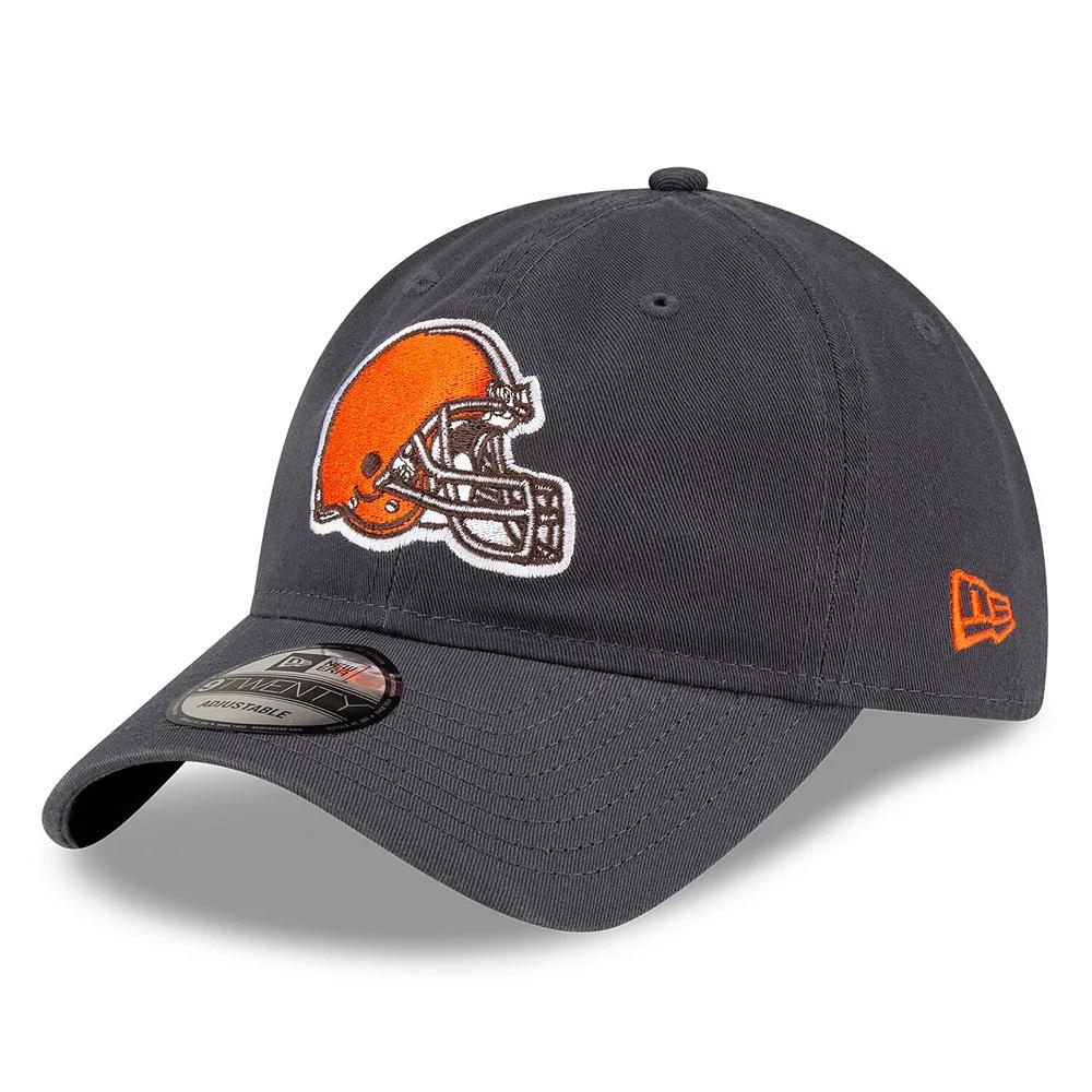 Men's New Era Graphite Cleveland Browns Core Classic Graph 9TWENTY Adjustable Hat, Dark G Product Image