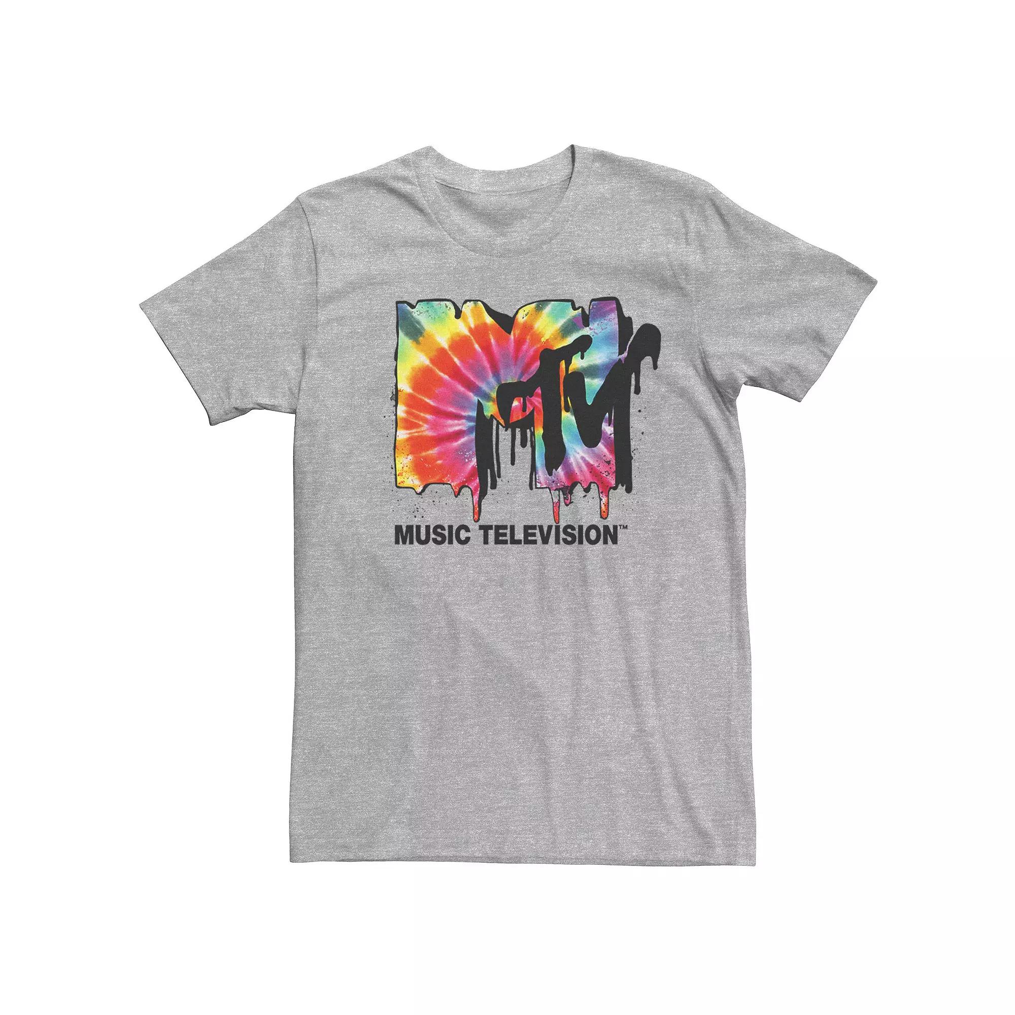 Men's MTV Tie Dye Drip Logo Tee,  Product Image