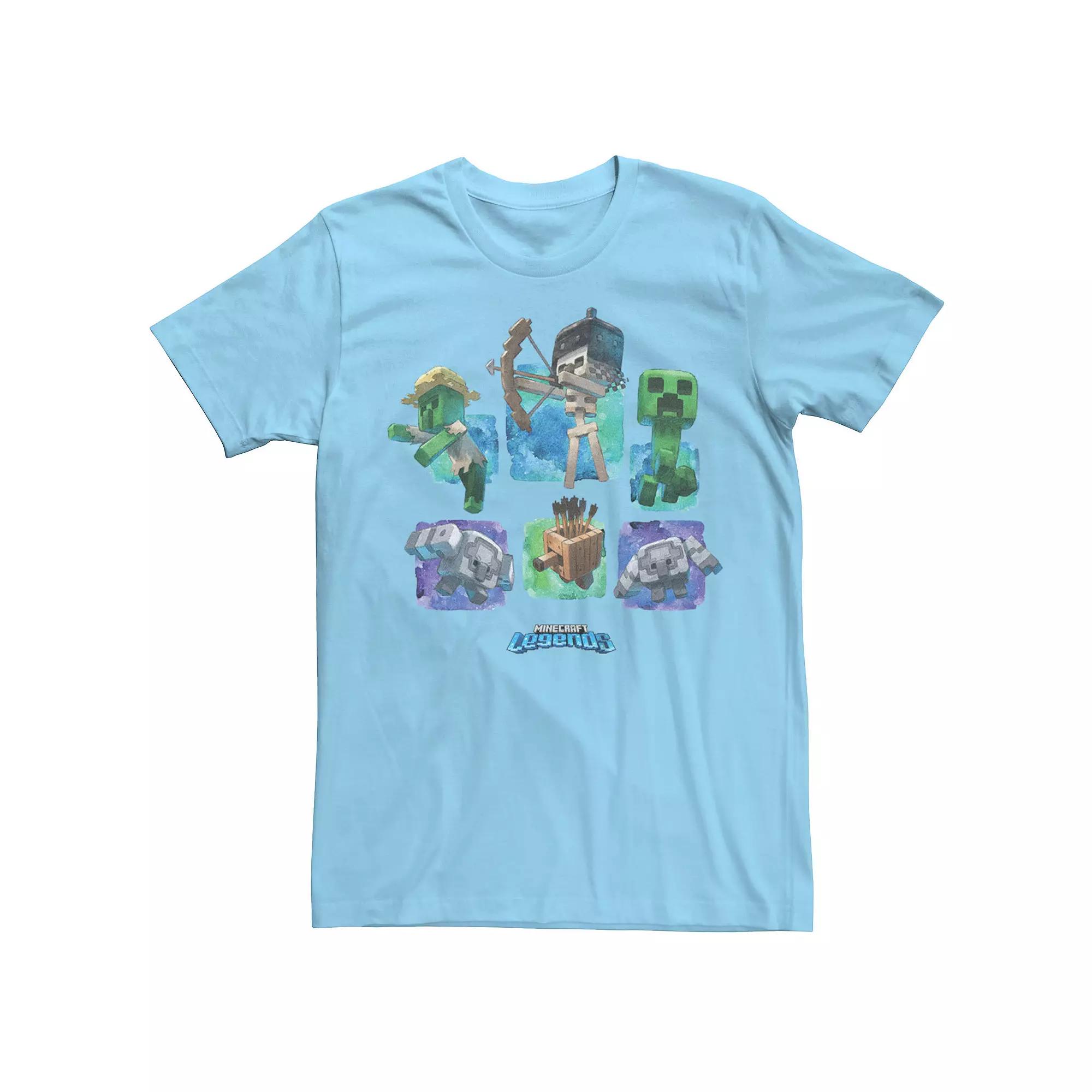 Men's Minecraft Legends Watercolor Characters Graphic Tee,  Product Image