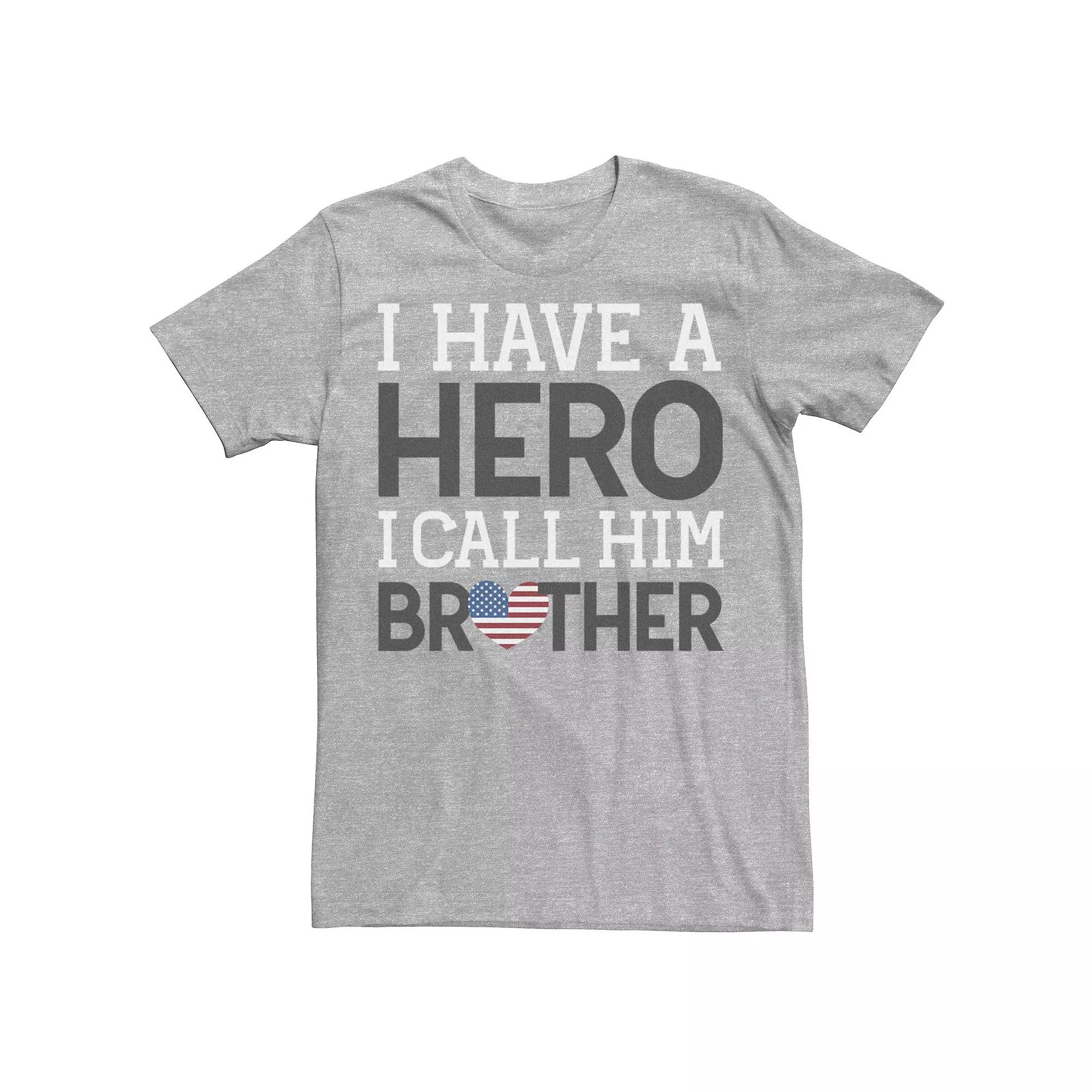 Men's Veterans Day "I Have A Hero I Call Him Brother" Flag Tee,  Product Image