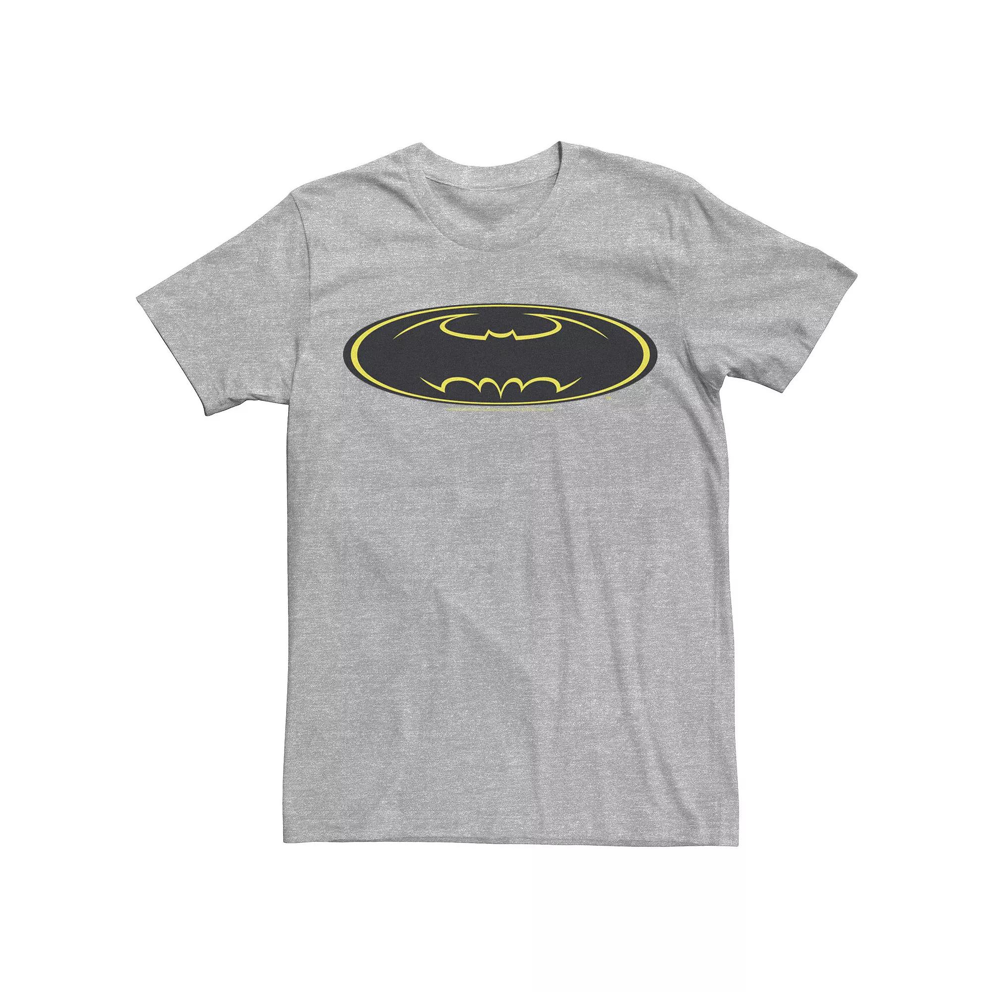 Men's DC Comics Batman Yellow Line Chest Logo Tee,  Product Image