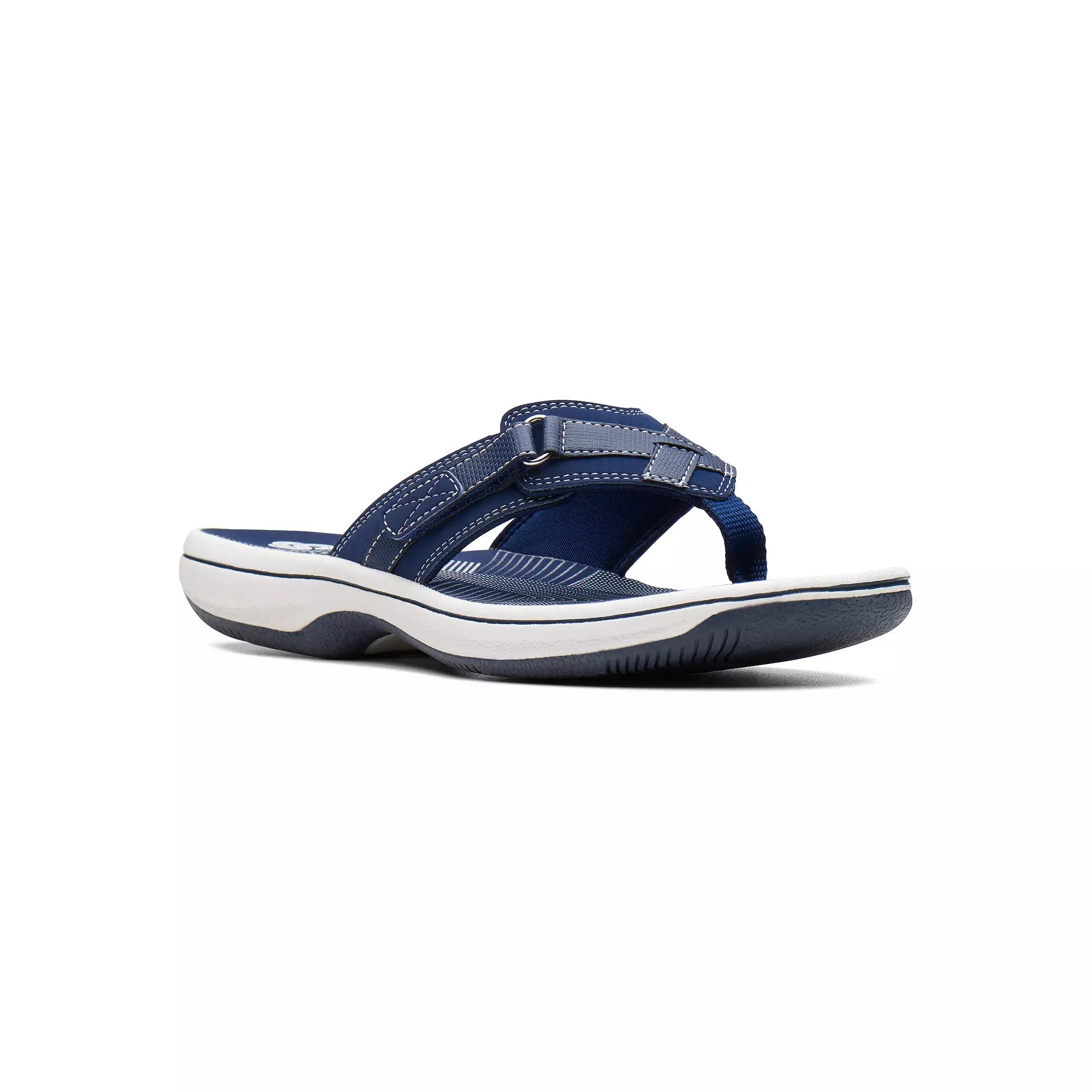 Clarks® Breeze Sea Cloudstepper Women's Flip Flop Sandals, Size: 6, Blue Product Image