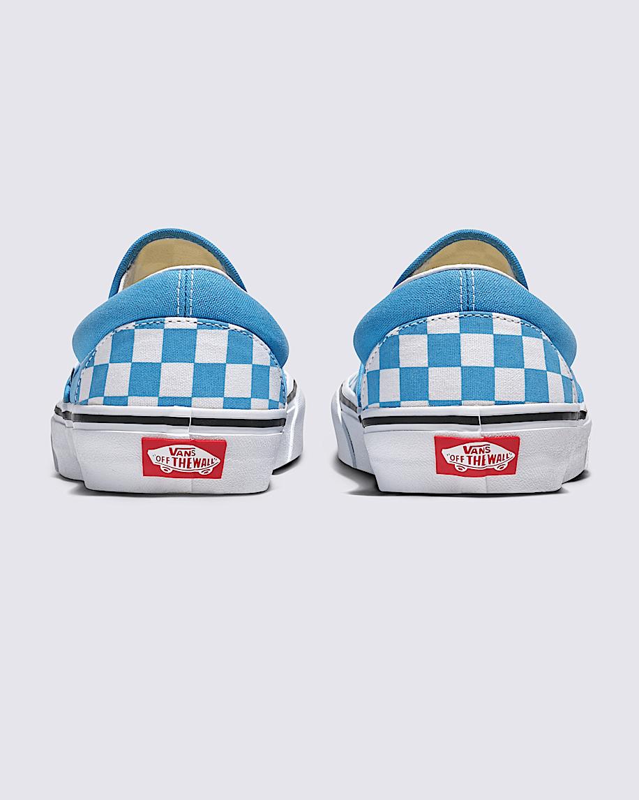 Classic Slip-On Checkerboard Shoe in Heritage Blue / White| Vans US Product Image