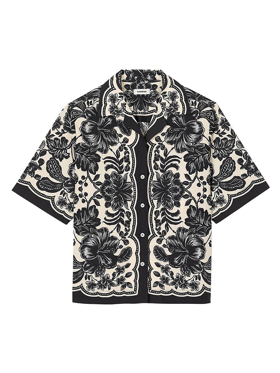Womens Floral Motif Shirt Product Image