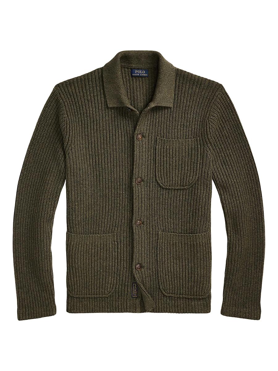 Mens Plaid Wool-Blend Shirt Product Image