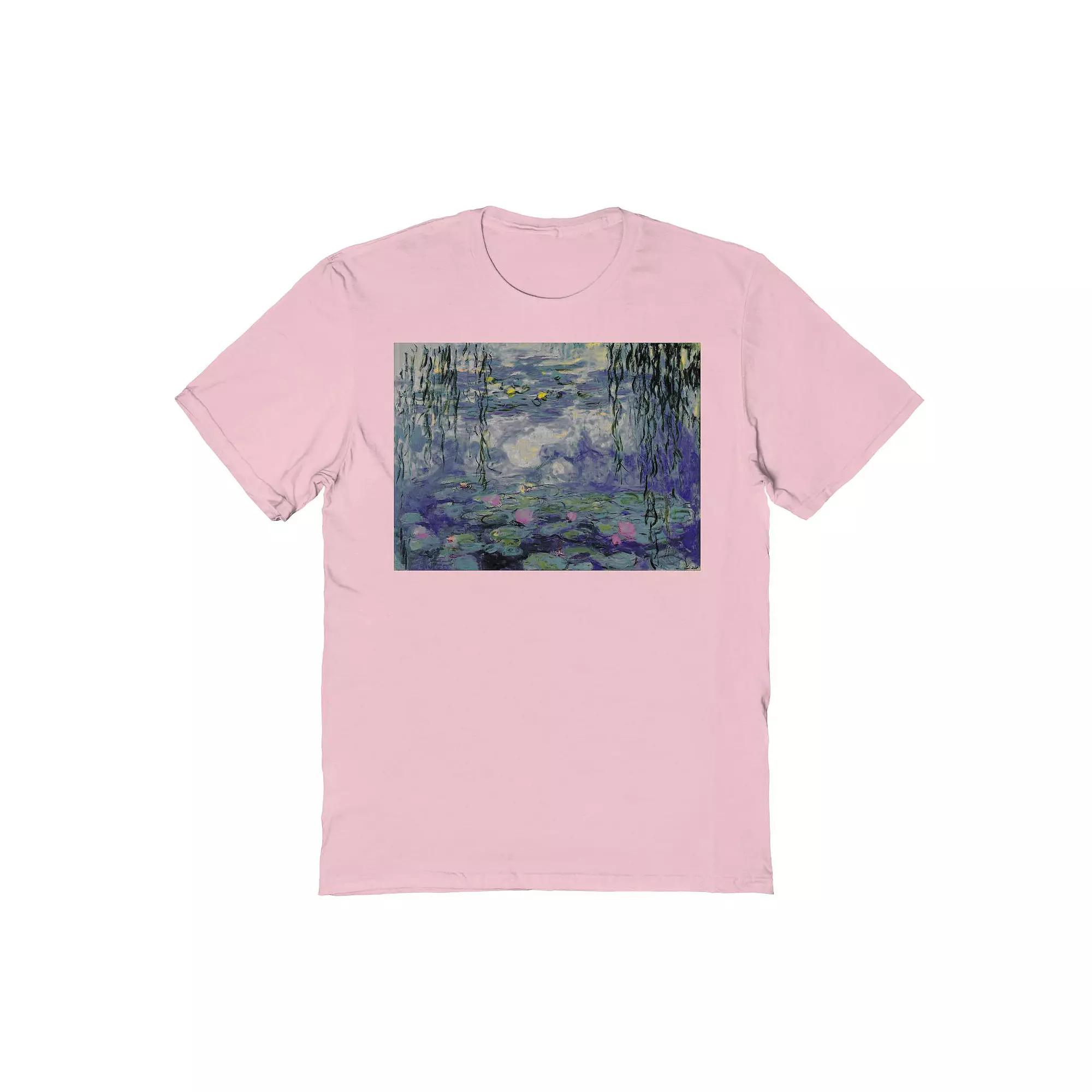 Men's Fine Art - Water Lillies Graphic Tee, Size: XL, Pink Product Image