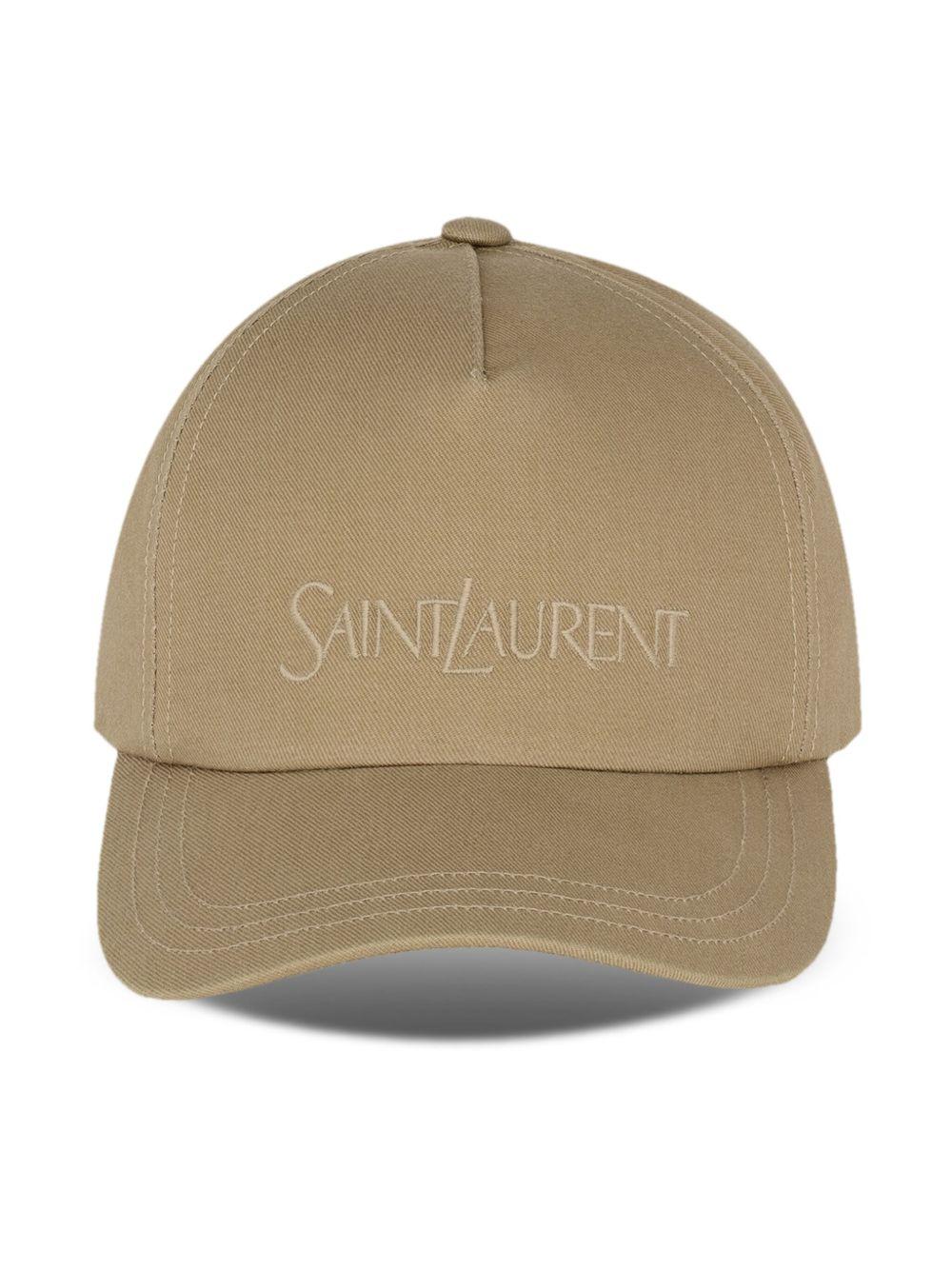 SAINT LAURENT Cotton And Linen Baseball Cap Men In Multicolor Product Image