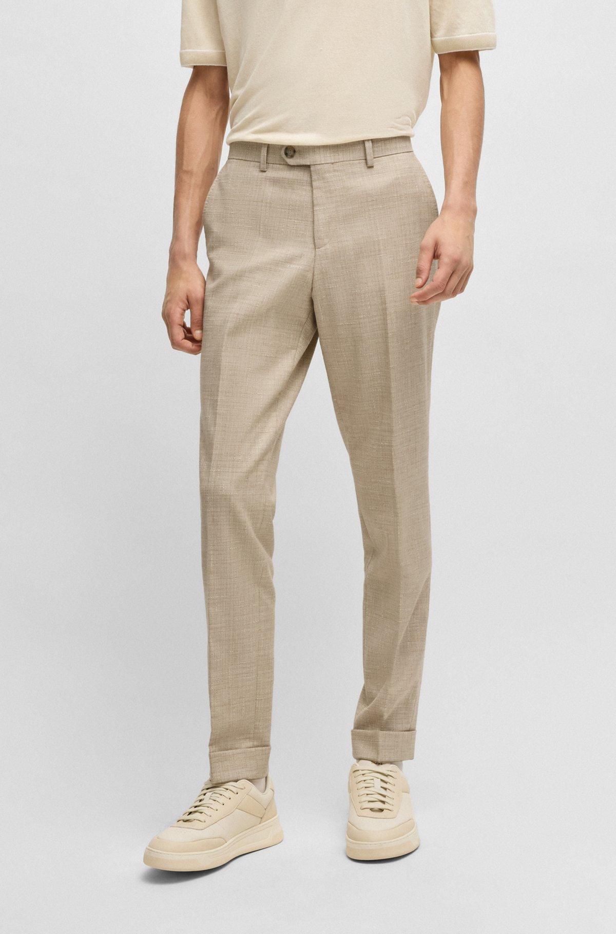 BOSS - Two-piece suit in patterned tweed - White Product Image