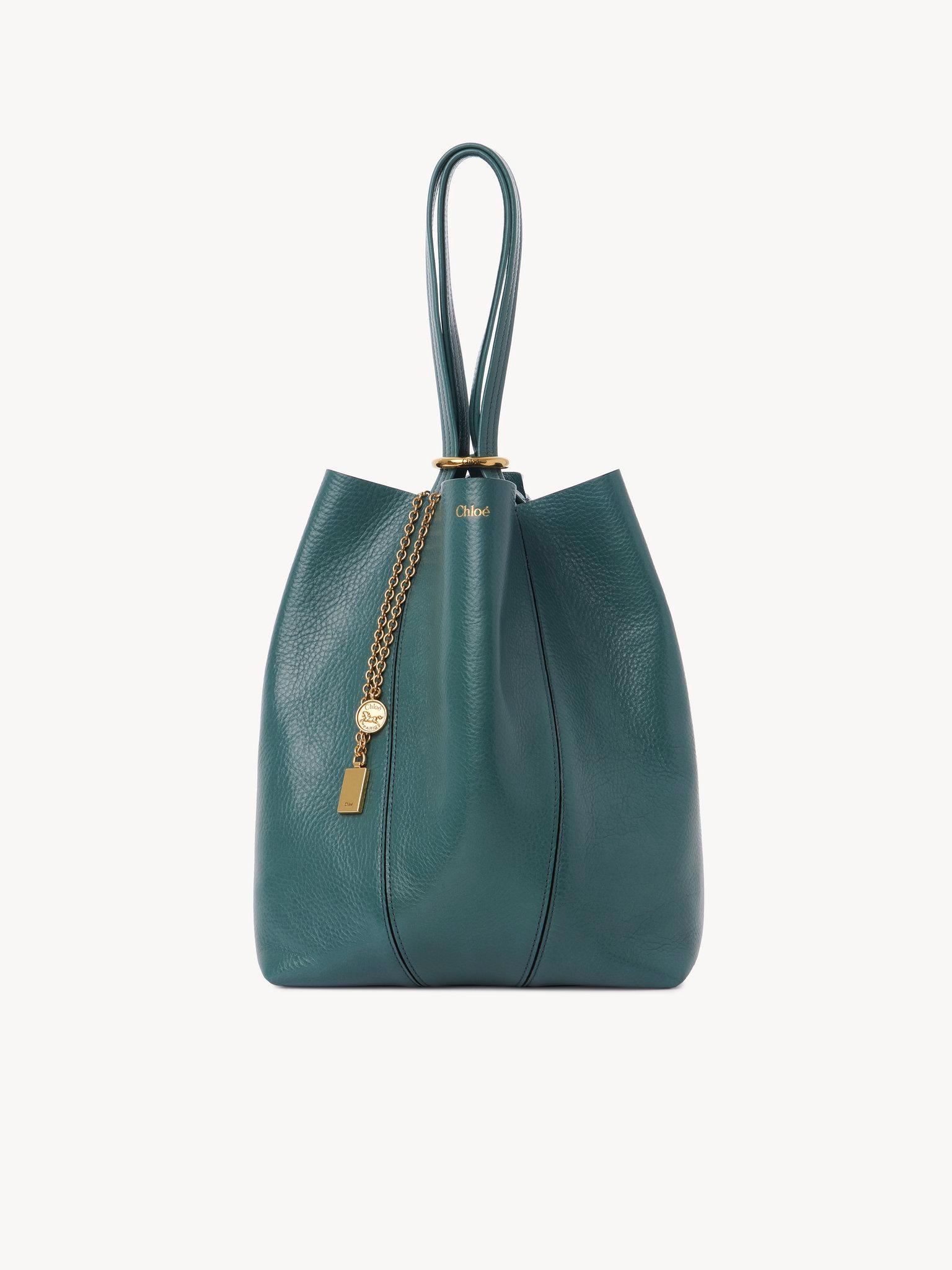 Chloé Spin tote bag in grained leather Product Image