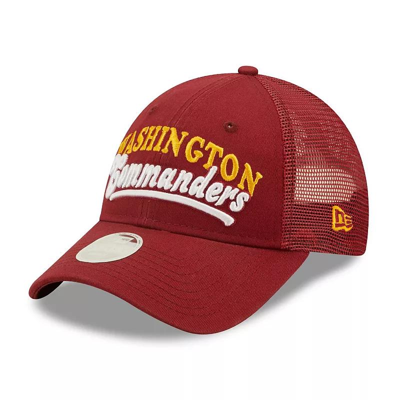 Women's New Era   Burgundy Washington Commanders Team Trucker 9FORTY Snapback Hat, Wft Med Re Product Image
