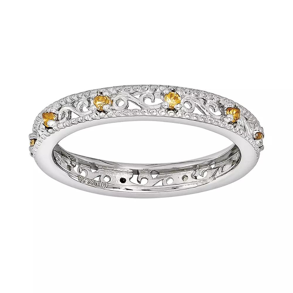 Stacks & Stones Sterling Silver Blue Topaz Stack Ring, Women's,  Product Image