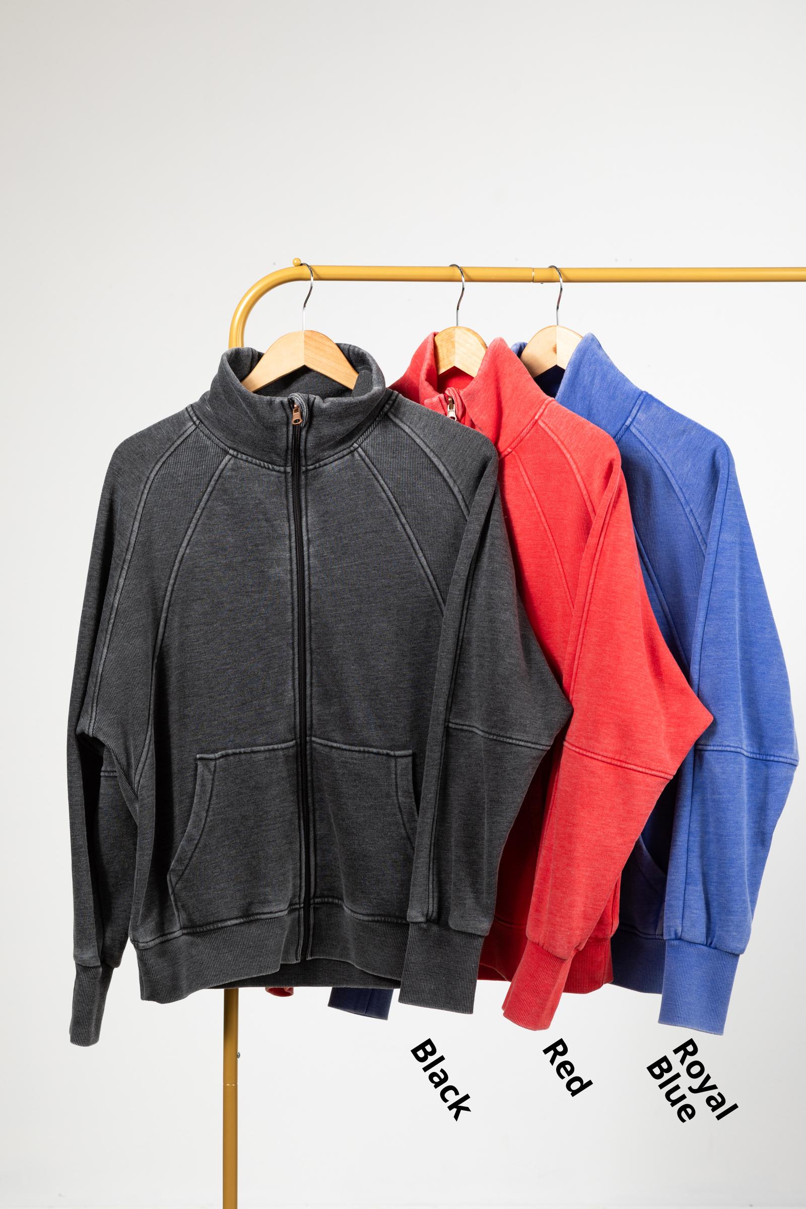 Cozy Campfire Pigment Dyed Fleece Jacket Product Image