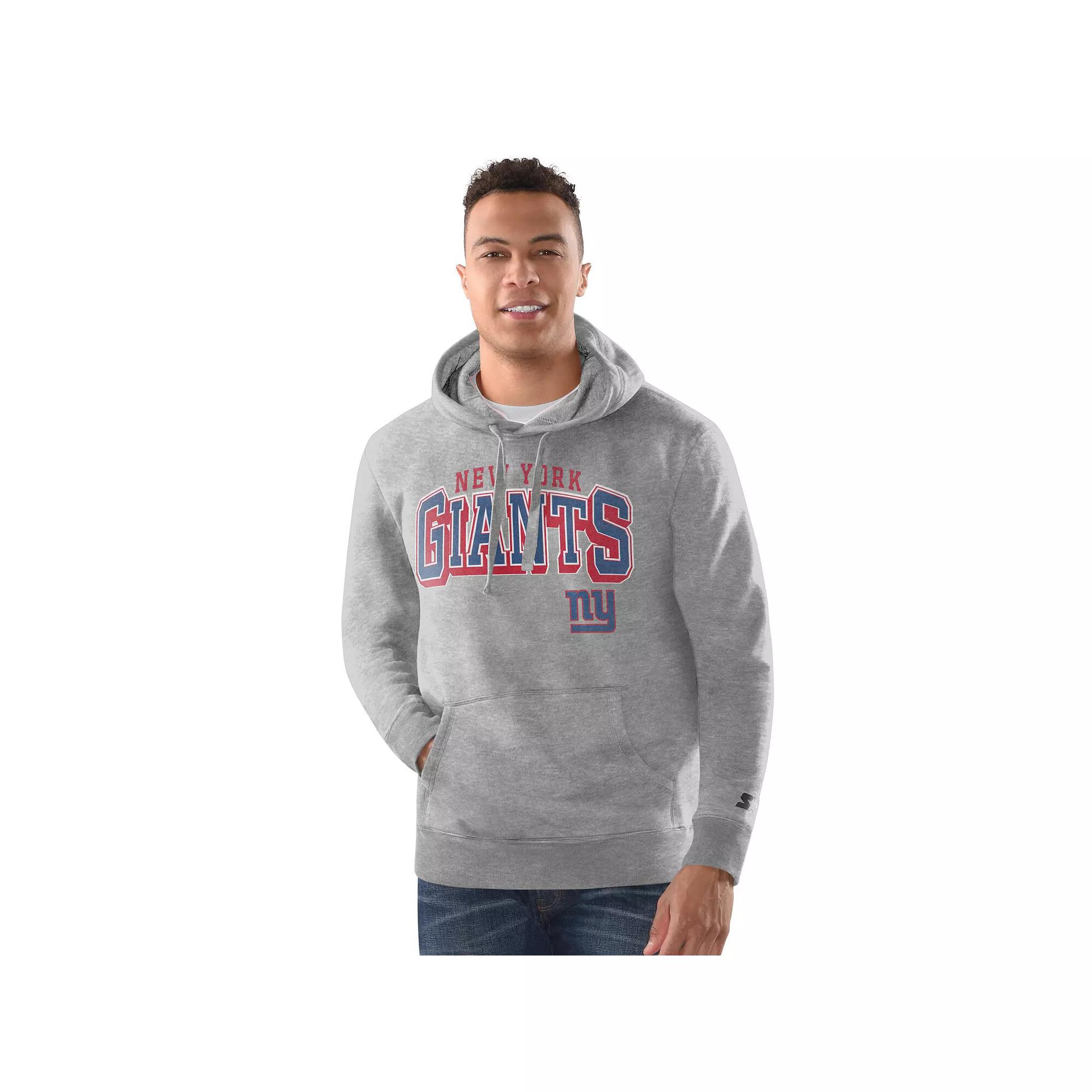 Men's Starter Heather Gray New York Giants Vintage Pullover Hoodie, Size: Large, Grey Product Image