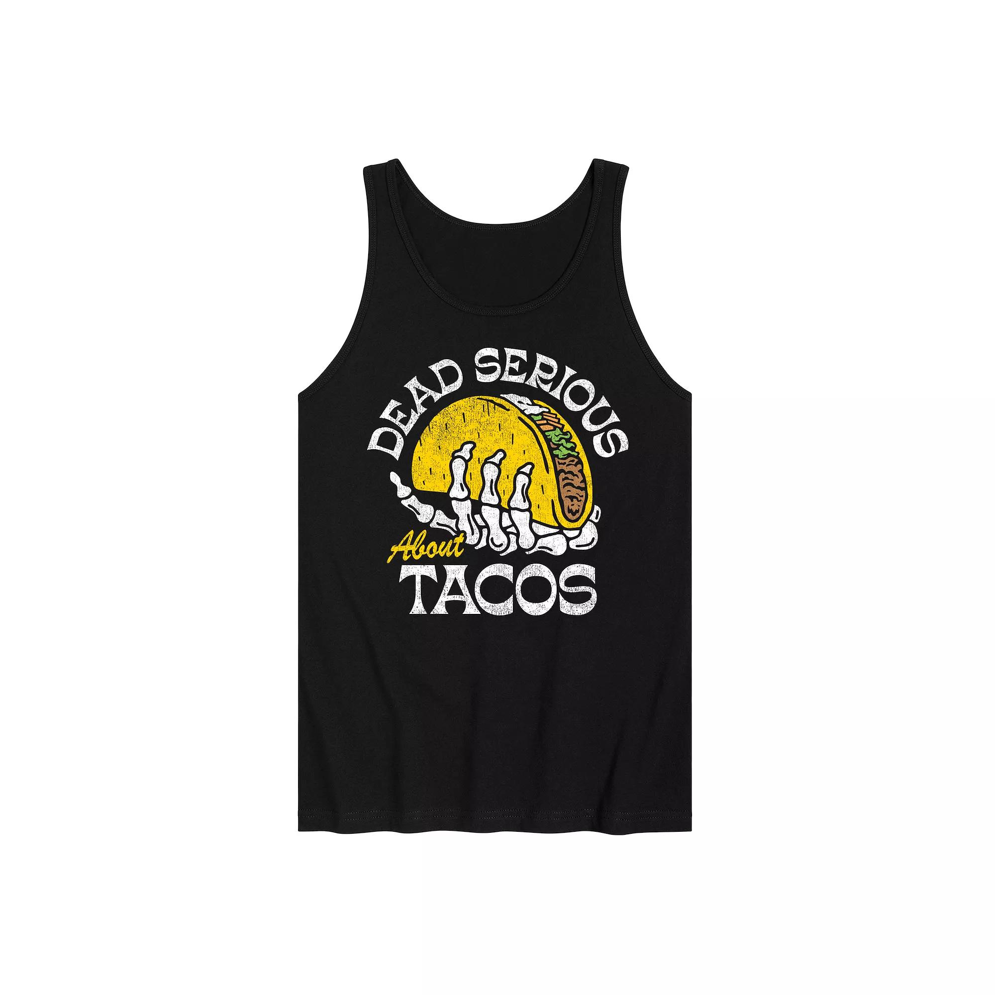 Men's Dead Serious About Tacos Graphic Tank Top,  Product Image
