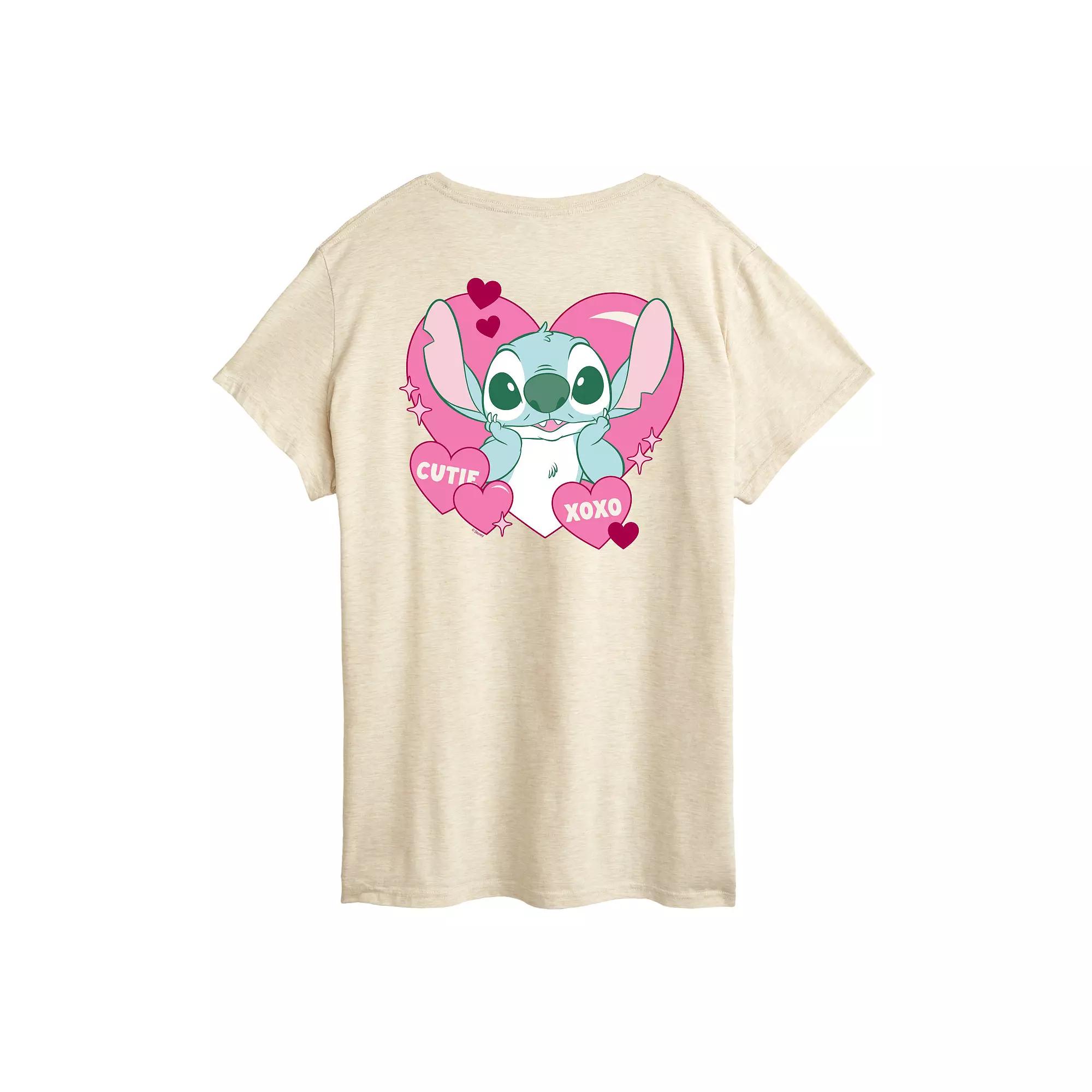 Disney's Lilo & Stitch Women's Heart XOXO Graphic Tee,  Product Image