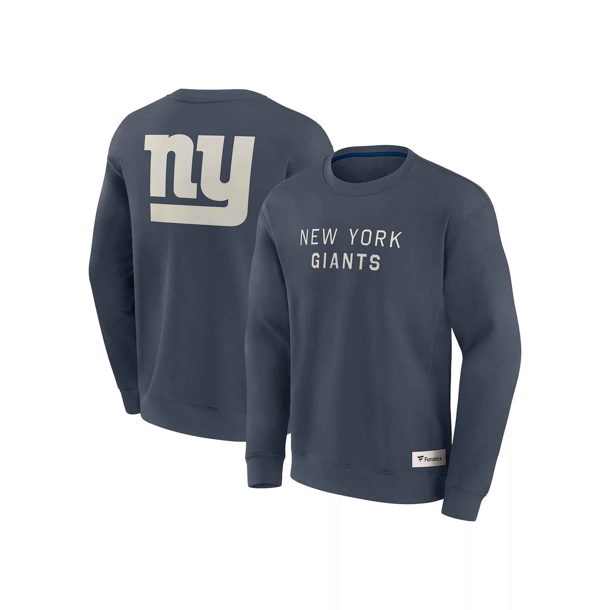 Men's Fanatics Navy New York Giants Elements Future Ground Lettering Pullover Sweatshirt, Size: 5XL, Blue Product Image