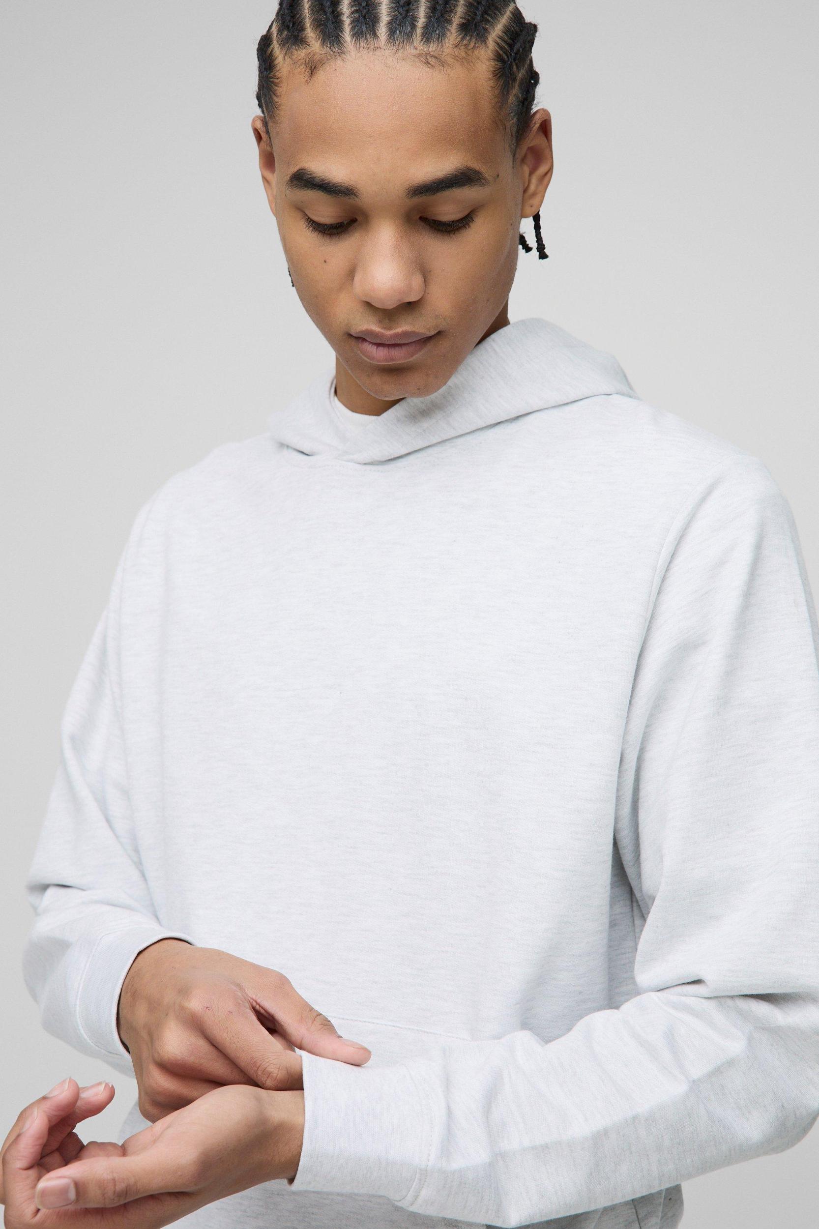260GSM Loopback Basic Regular Fit Over The Head Hoodie | boohooMAN USA Product Image