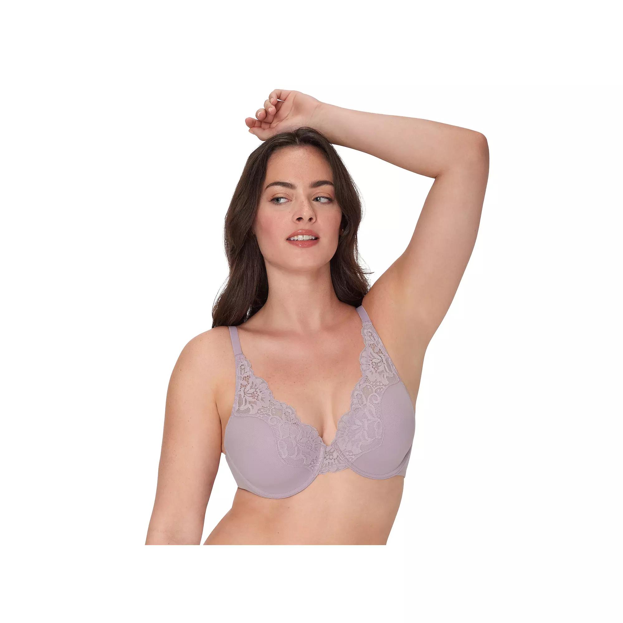 Bali® One Smooth U® Comfort Stretch Lace Underwire Bra DF0084, Women's, Size: 36 C, Purple Mauve Product Image