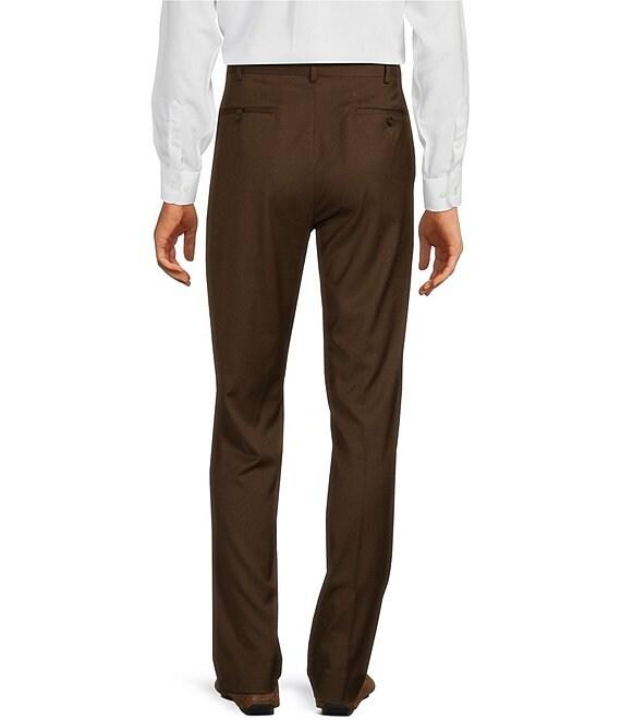 Roundtree & Yorke TravelSmart Luxury Gabardine Classic Fit Non-Iron Flat Front Dress Pants Product Image