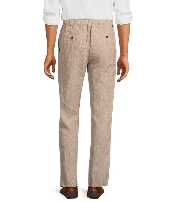 Caribbean Big & Tall Flat Front Fancy Linen Pants Product Image
