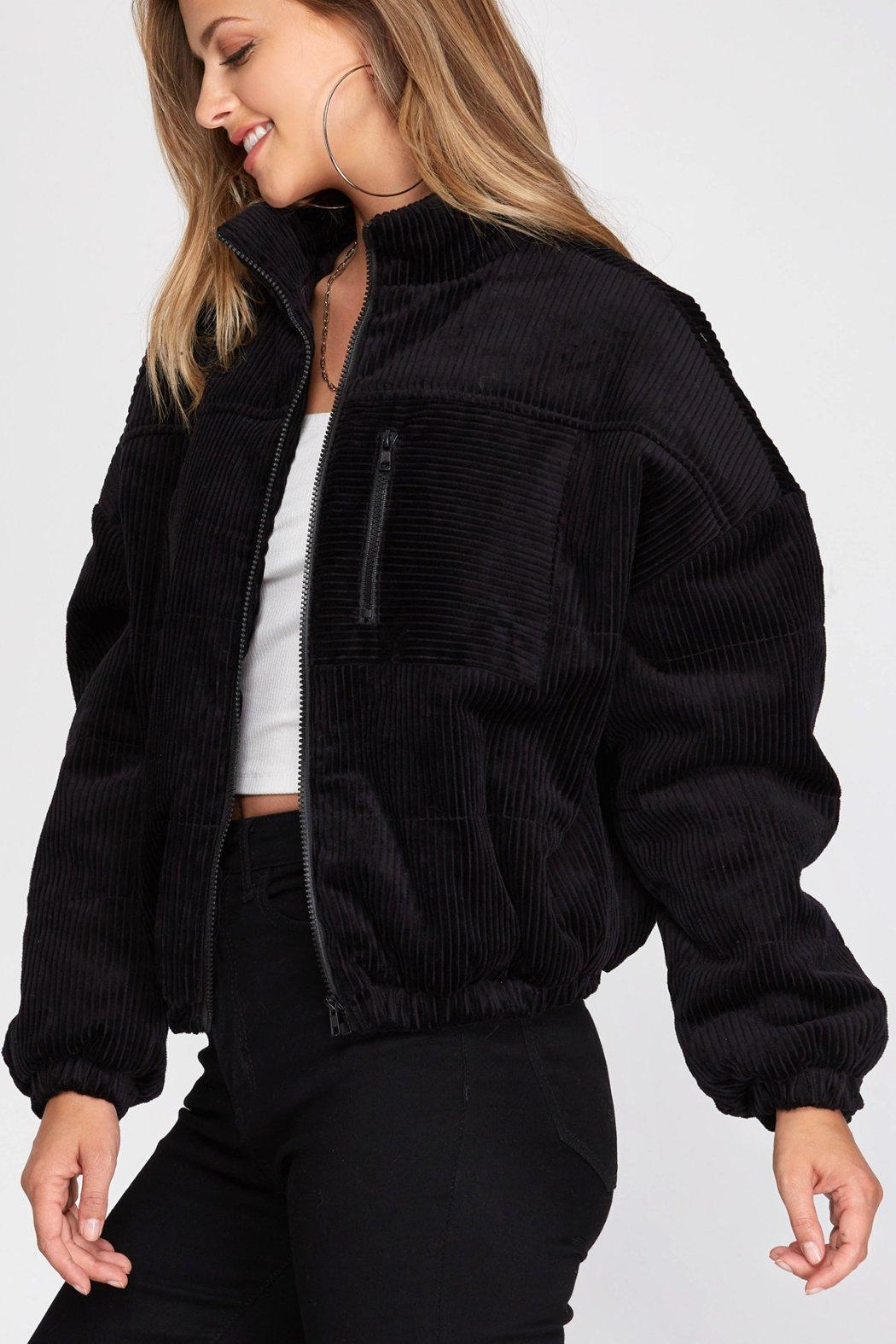 Corduroy Puffer Jacket Product Image