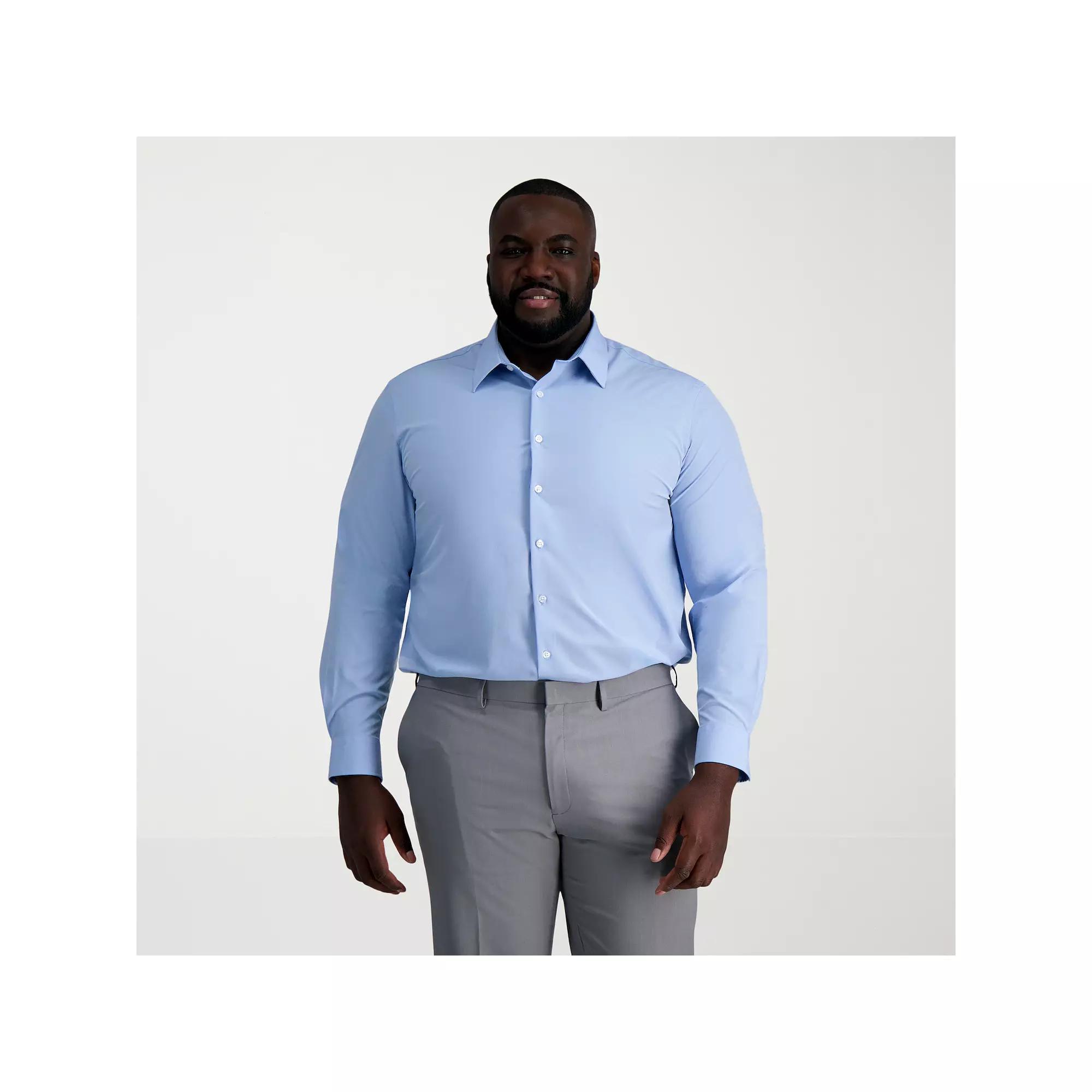 Big & Tall Haggar Smart Wash Classic Fit Solid Dress Shirt, Mens Product Image
