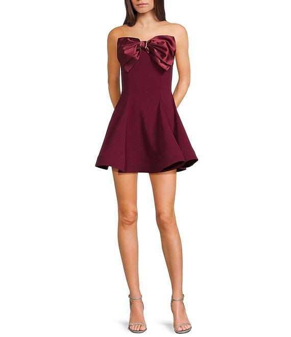 B. Darlin Strapless Fit & Flare Bow Trim Detail Dress Product Image