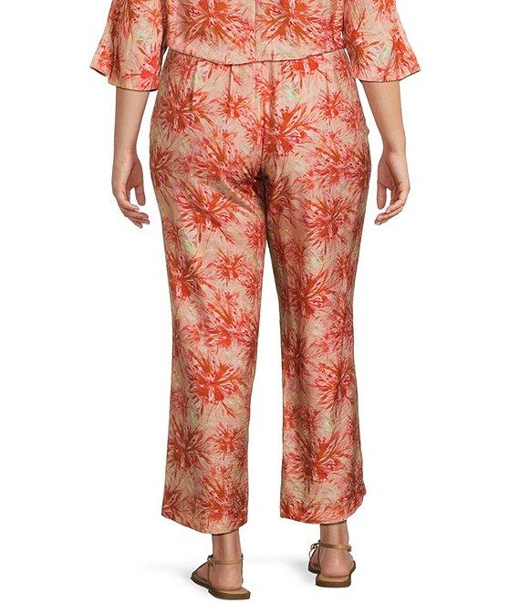 Lucy Paris Plus Rue Coordinating Flat Front Print Pants Product Image