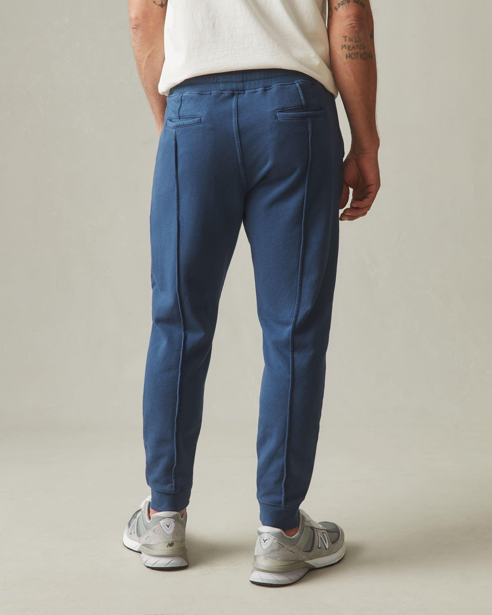 Men's Pintuck French Terry Jogger - Marine Navy Male Product Image