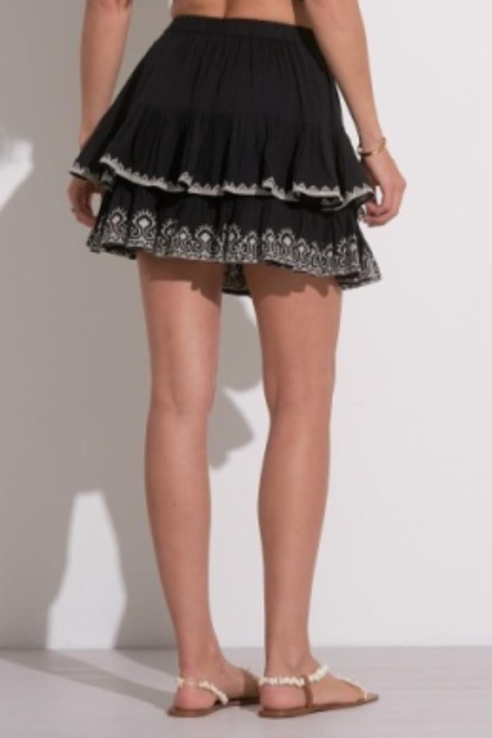EMBROIDERED RUFFLE SKIRT Product Image