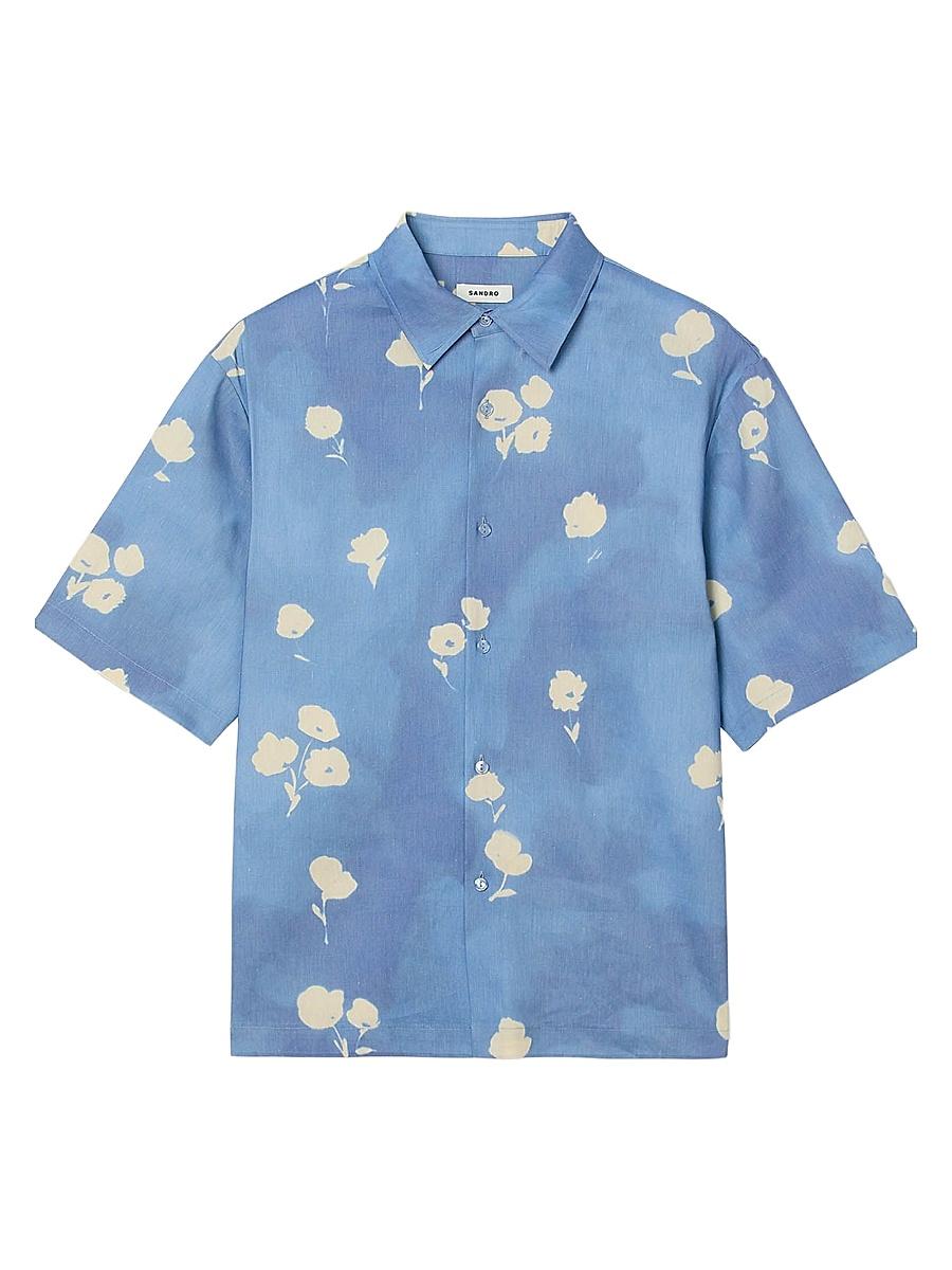 Mens Floral Motif Shirt Product Image