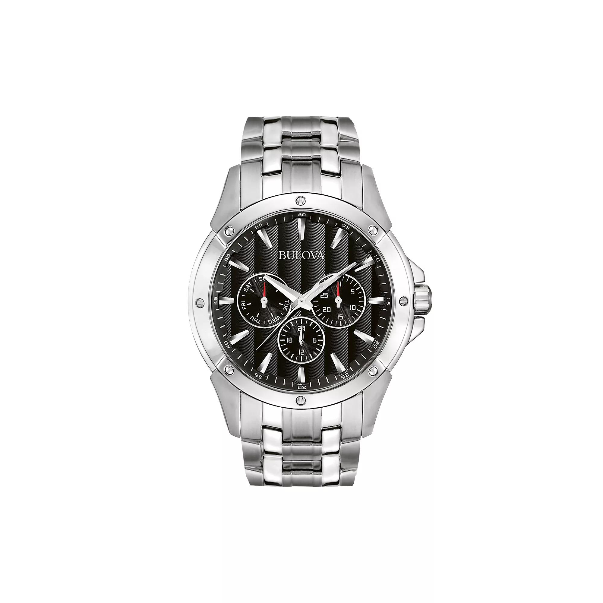 Bulova Stainless Steel Watch - 96C107 - Men, Mens, Silver Tone Product Image