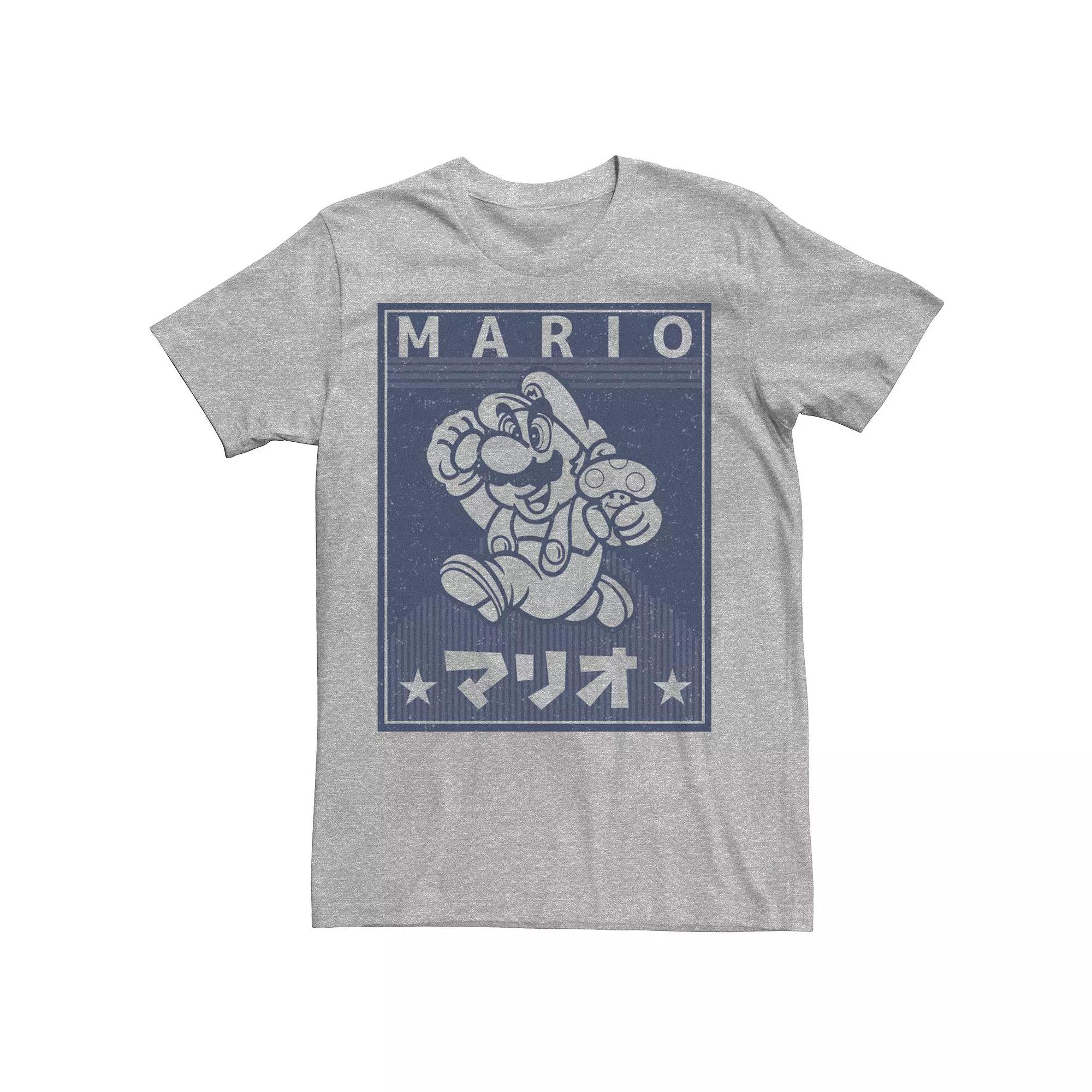 Men's Nintendo Super Mario Kanji Vintage Poster Tee,  Product Image
