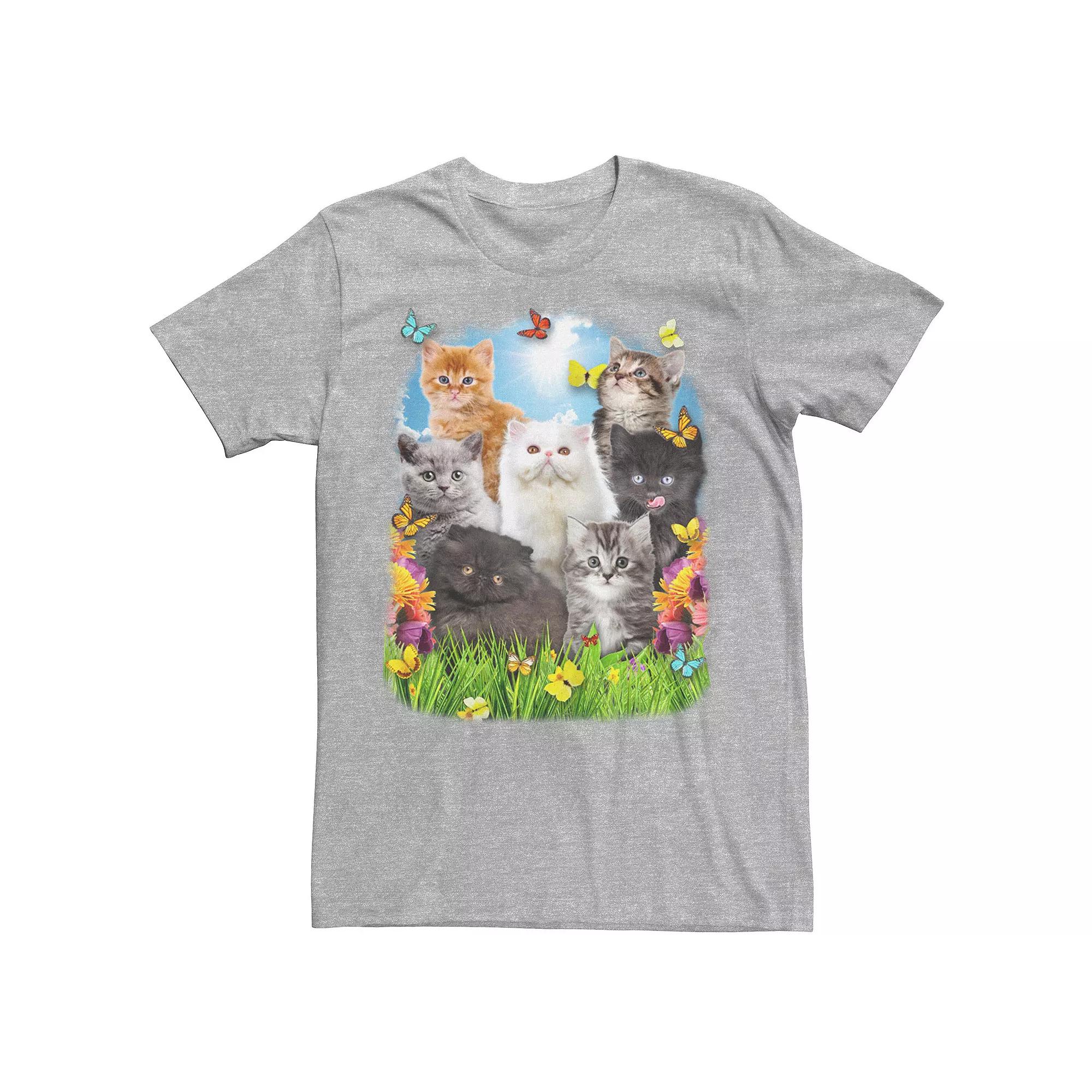 Men's Spring Kitten Garden Collage Tee,  Product Image