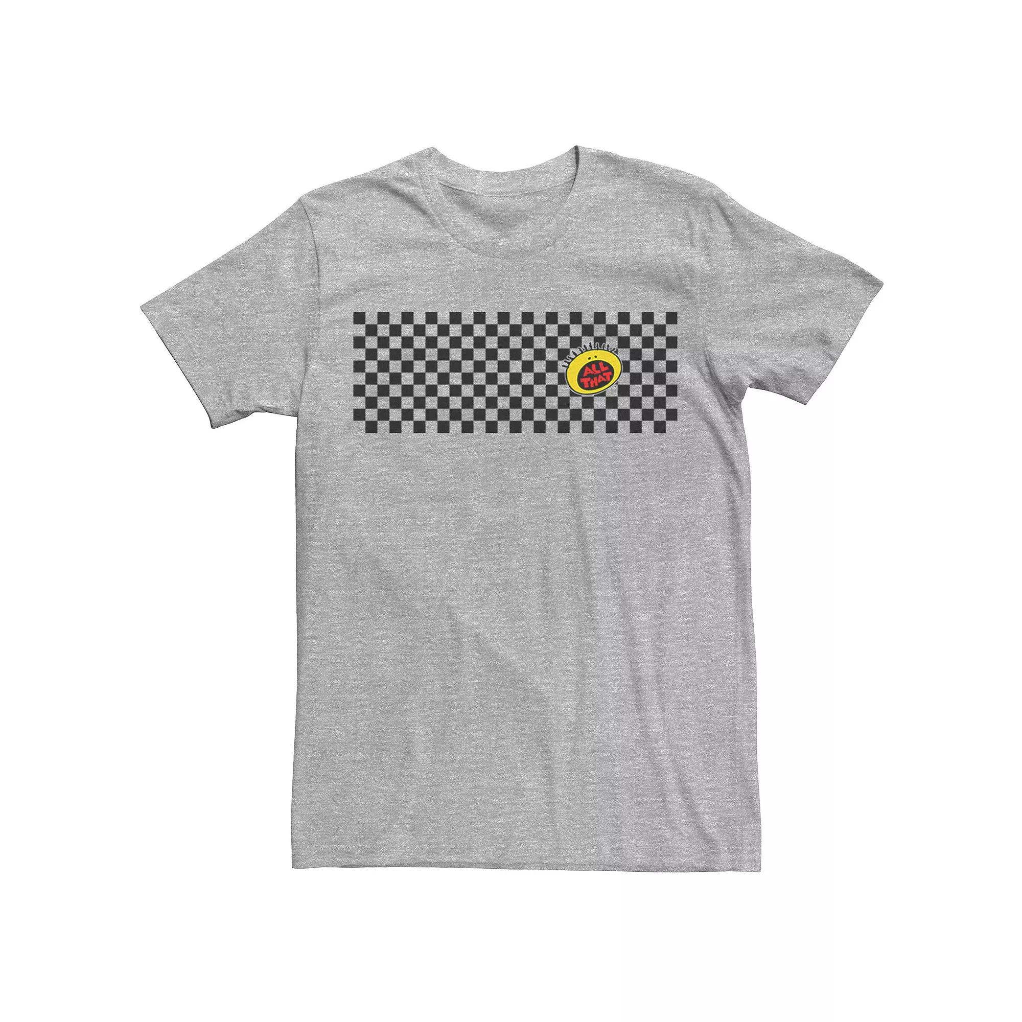 Men's Nickelodeon All That Left Chest Logo Paneled Checkers Graphic Tee,  Product Image