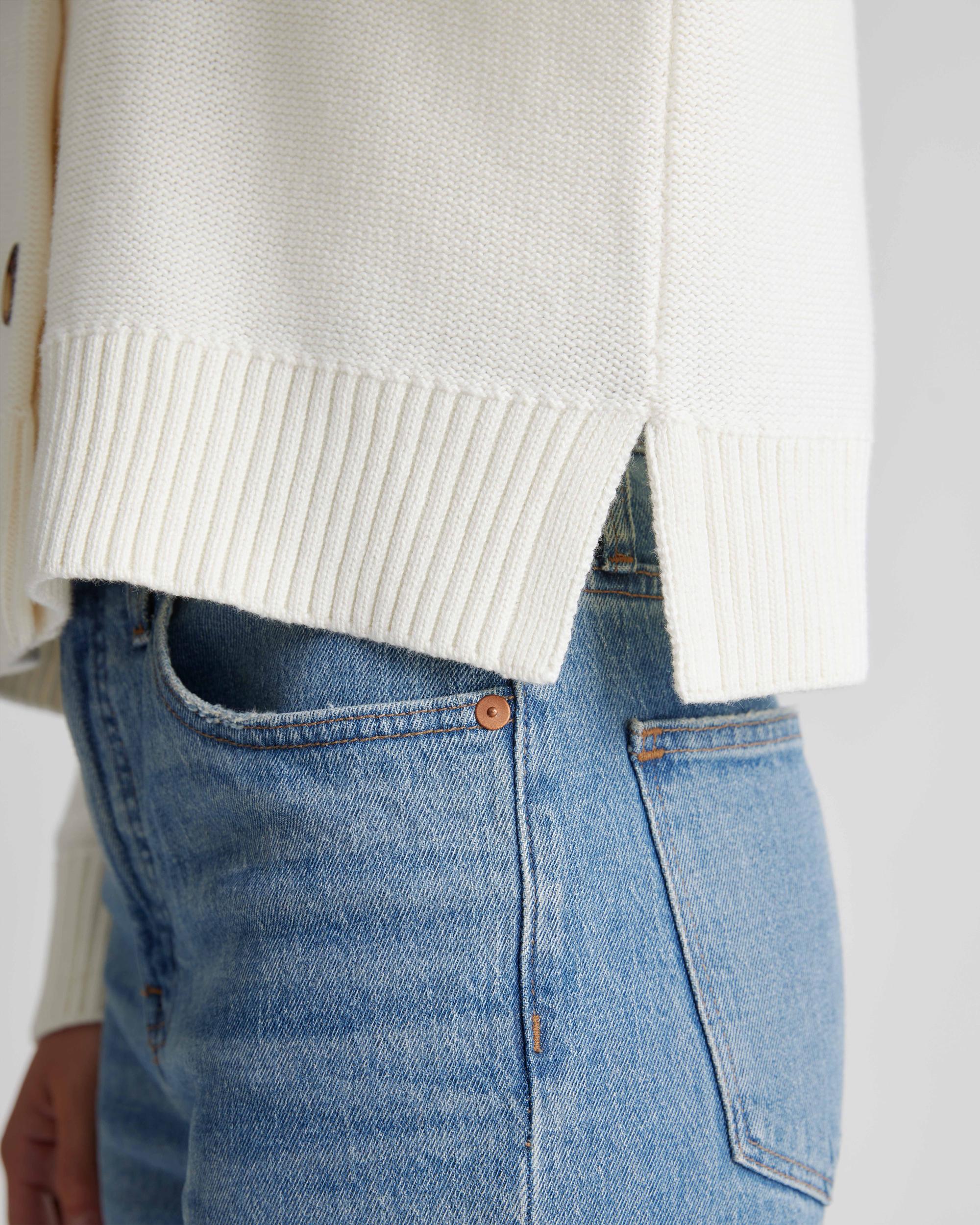 Quince | Women's Cropped Cardigan Sweater Organic Cotton Product Image