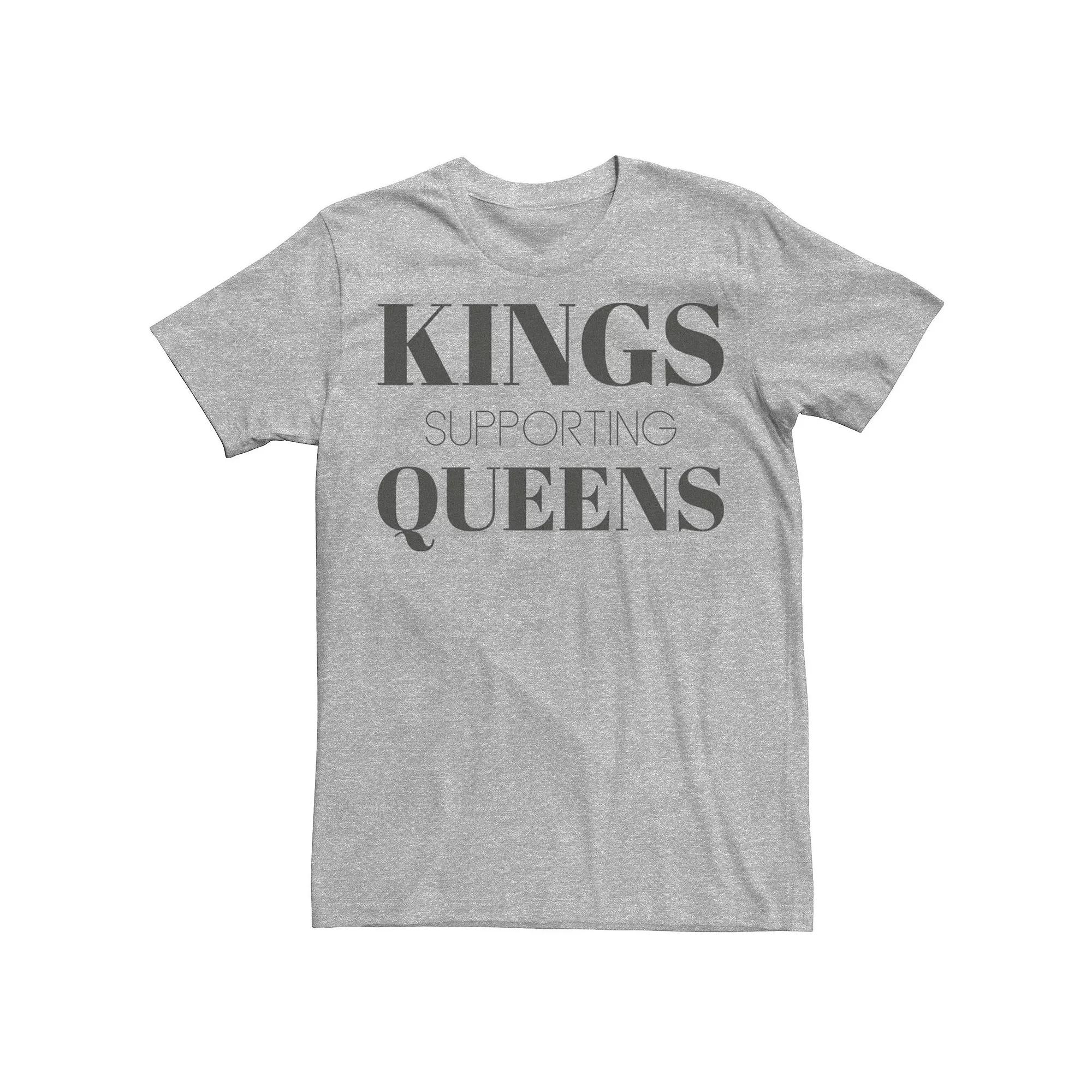 Men's Kings Supporting Queens Text Tee,  Product Image