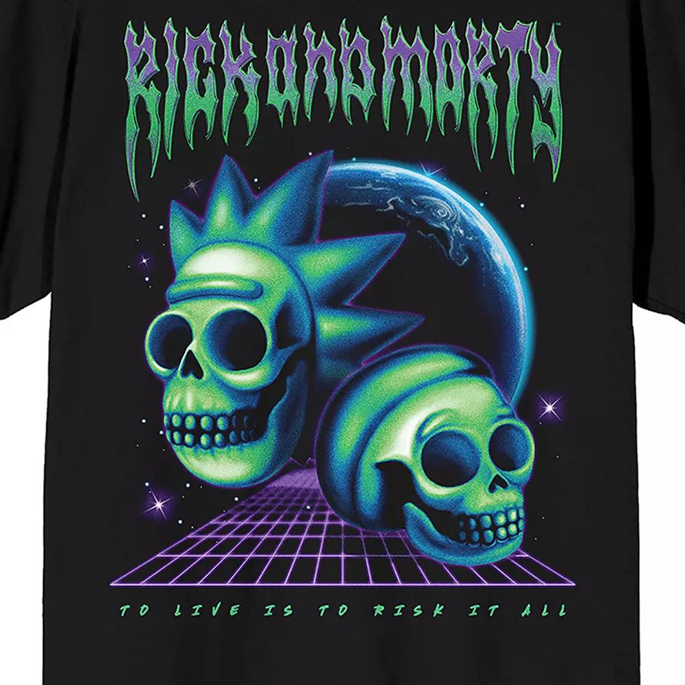 Men's Rick & Morty Skull Assets Short Sleeve Graphic T-Shirt,  Product Image