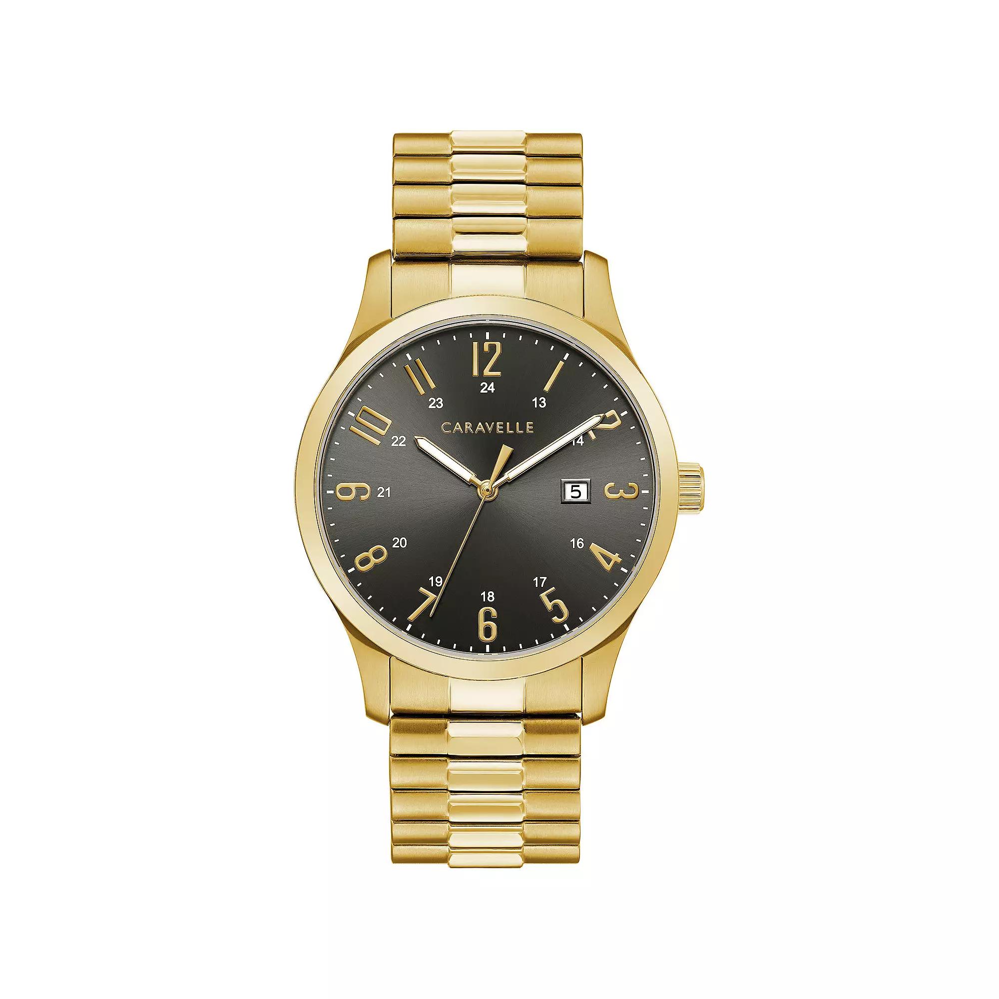 Caravelle by Bulova Mens Gold Tone Expansion Band Watch - 44B126 Product Image