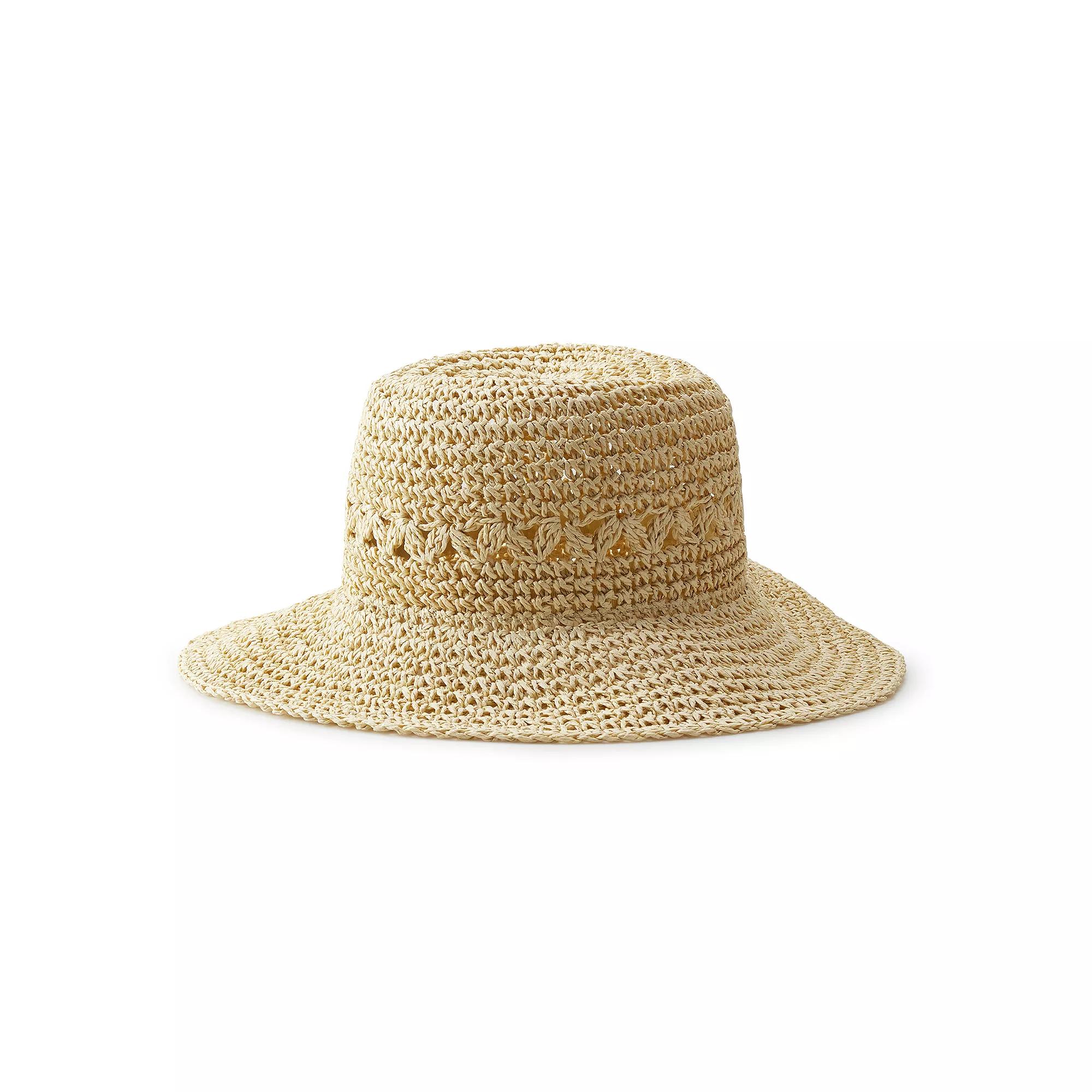 Womens Sonoma Goods For Life Packable Crochet Bucket Hat Product Image
