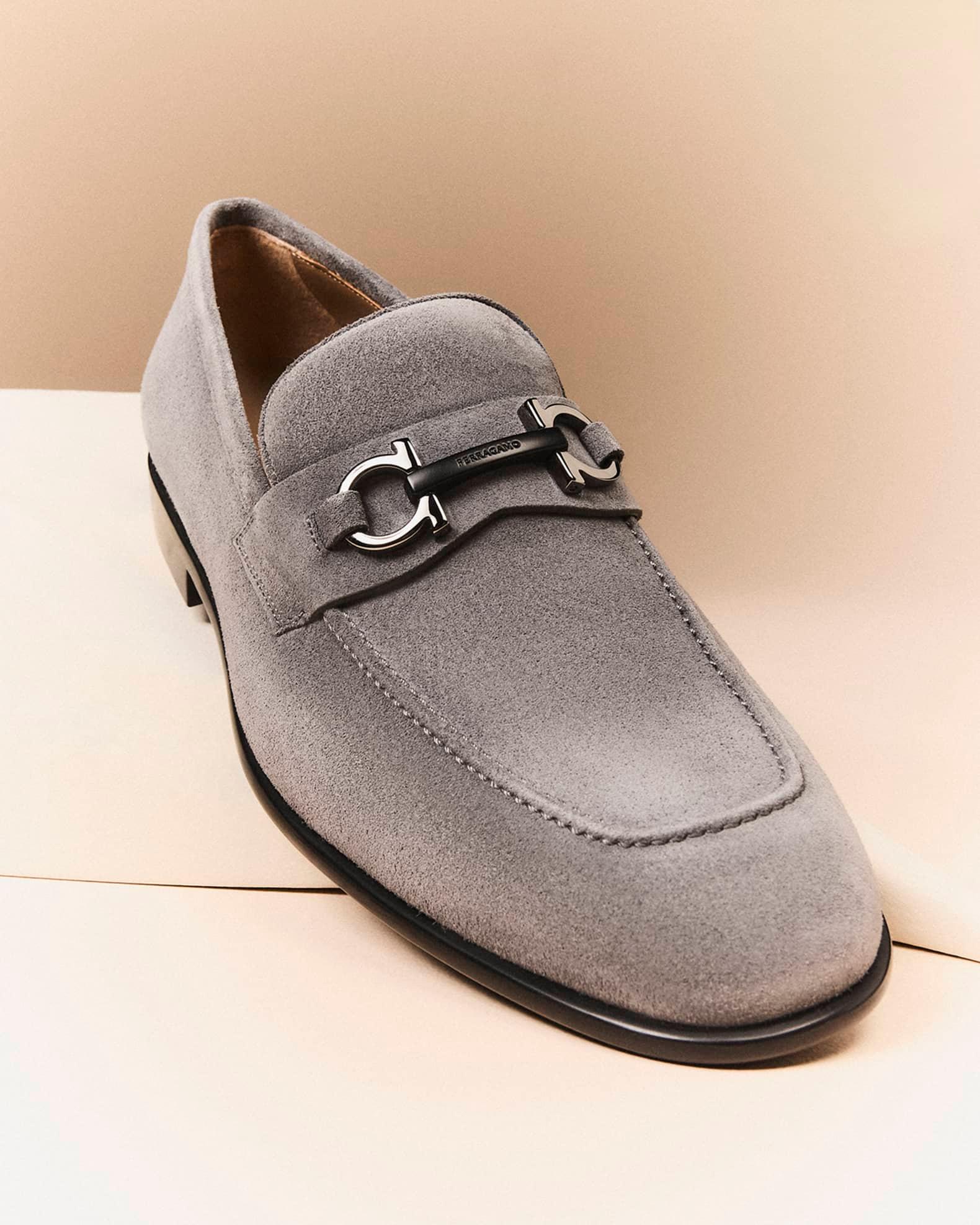 Men's Foster Suede Gancini Bit Loafers Product Image