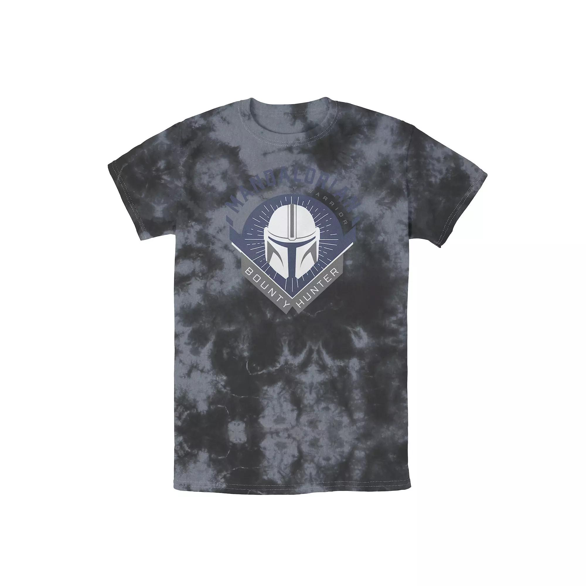 Men's Star Wars The Mandalorian Warrior Emblem Tee, Boy's, Size: XXL, Black Grey Product Image