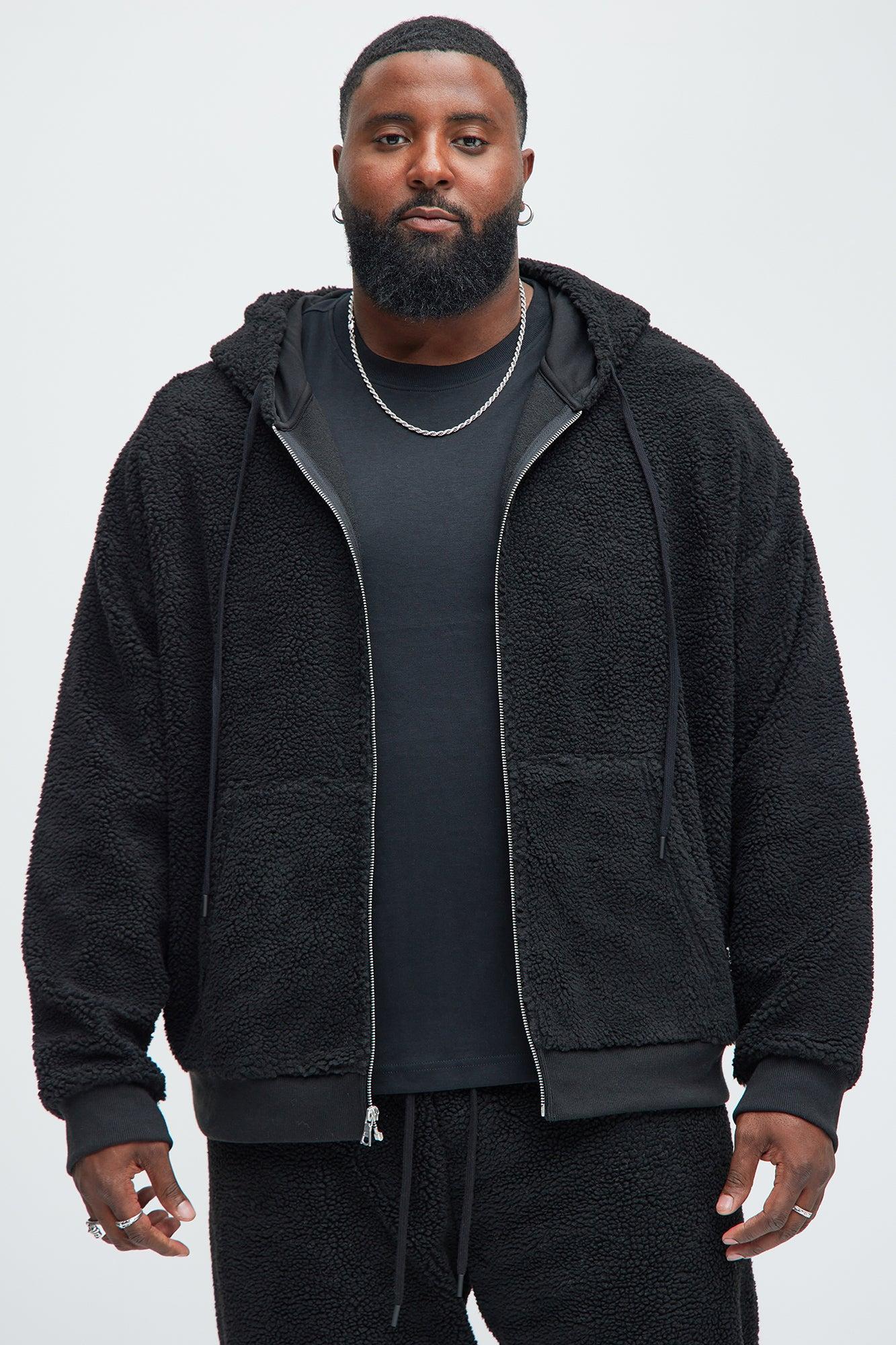 Axel Polar Fleece Zip Up Hoodie - Black Product Image