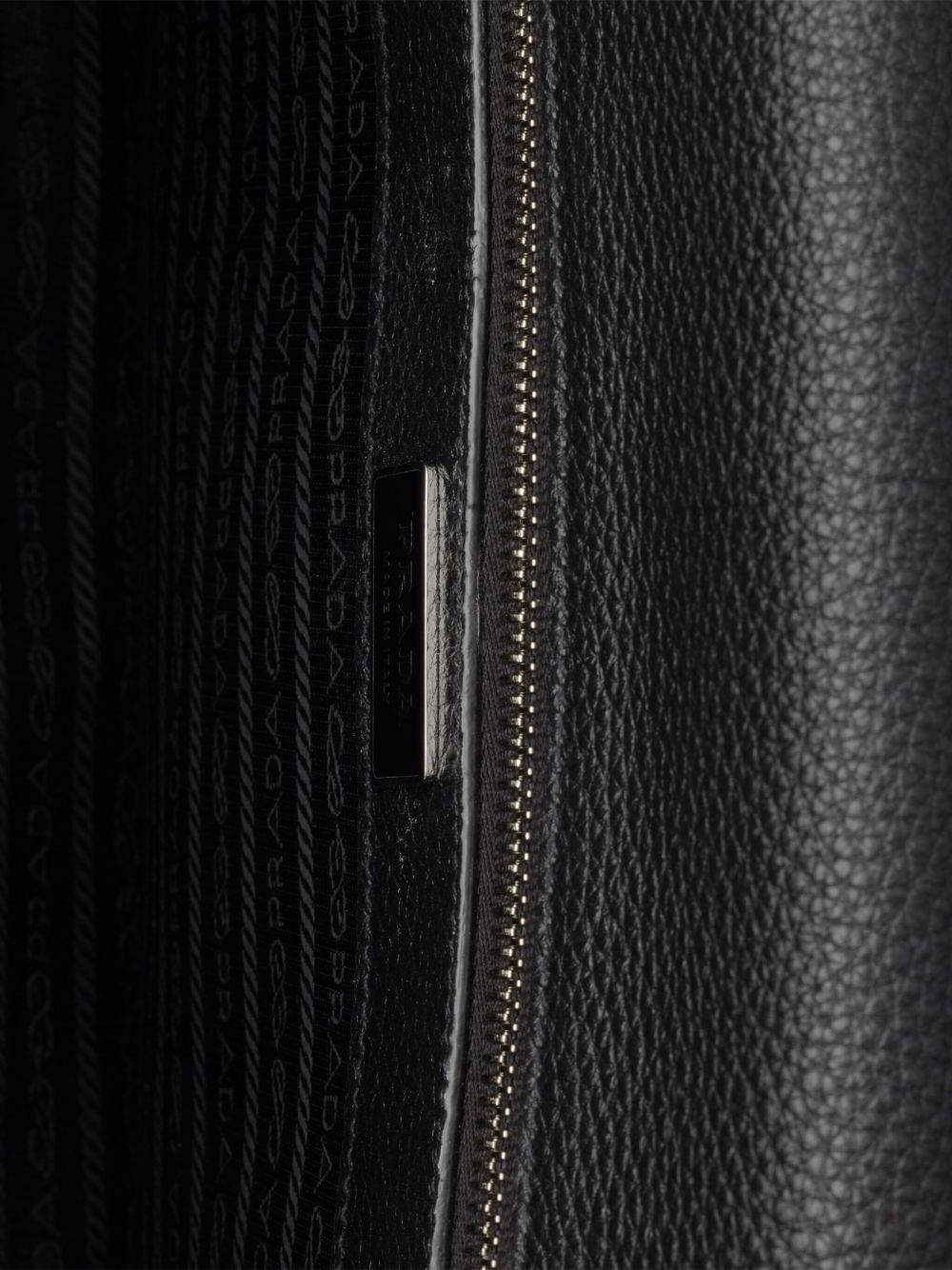 textured leather messenger bag Product Image
