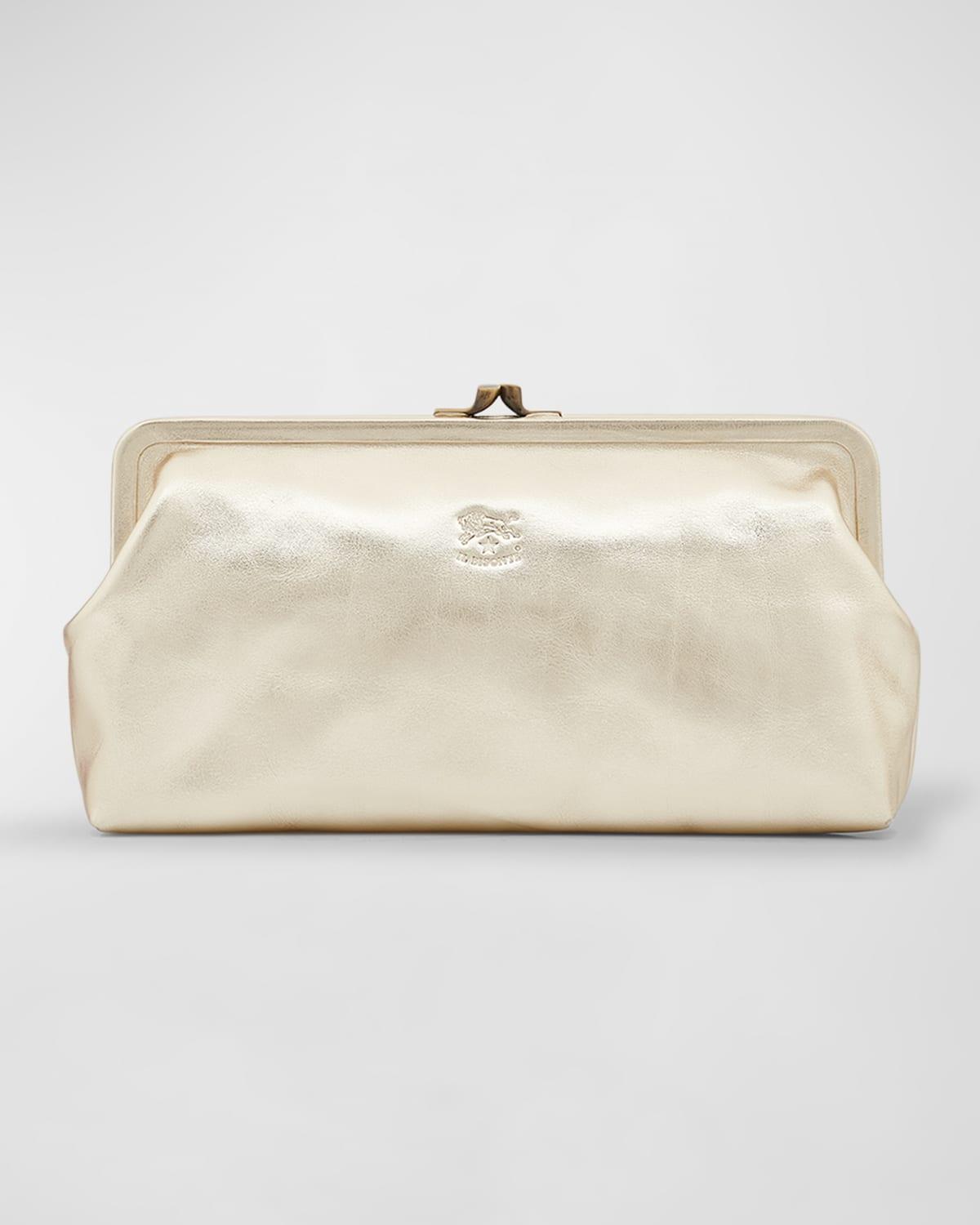 Classic Metallic Leather Clutch Bag Product Image