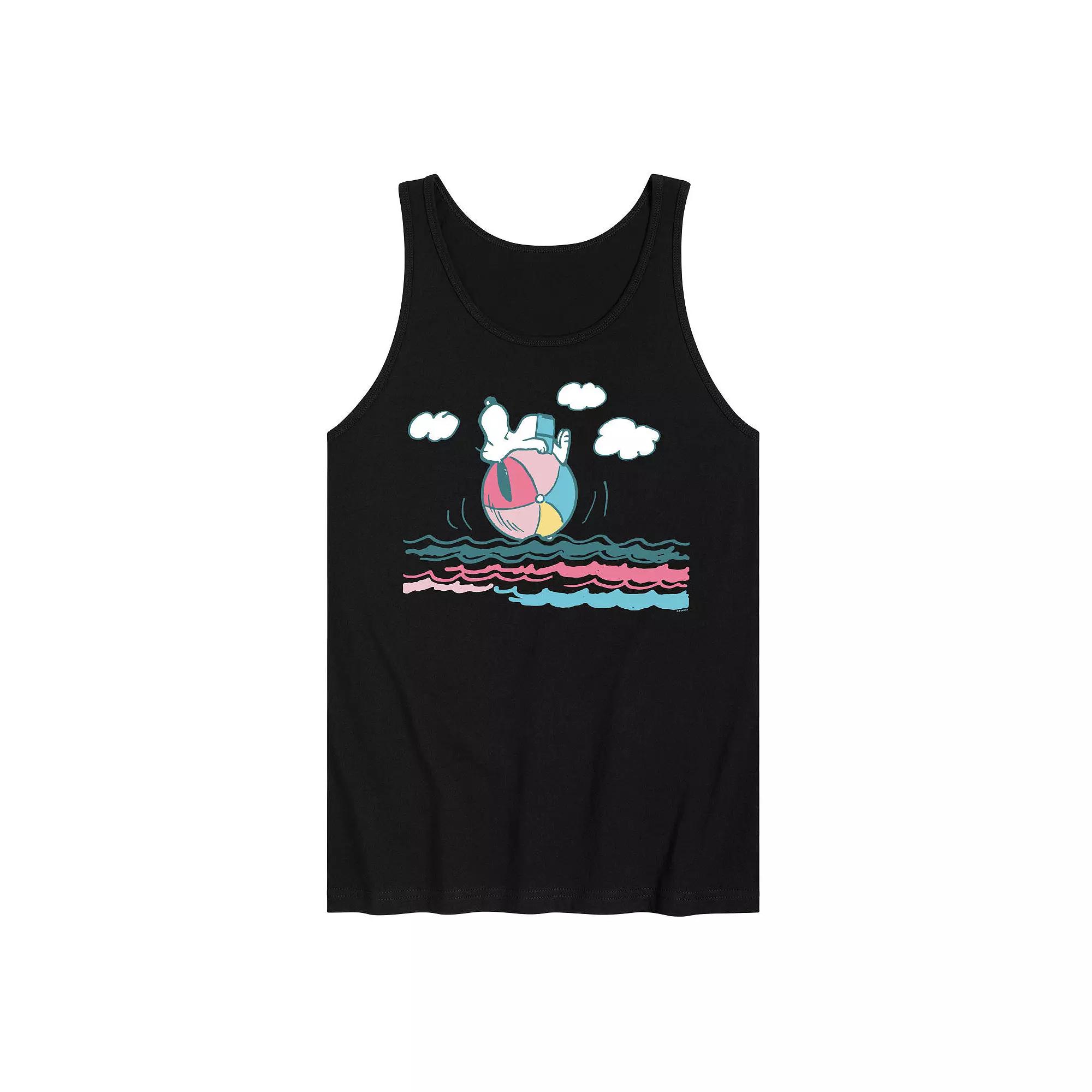 Men's Peanuts Snoopy Beach Vibes Graphic Tank Top,  Product Image